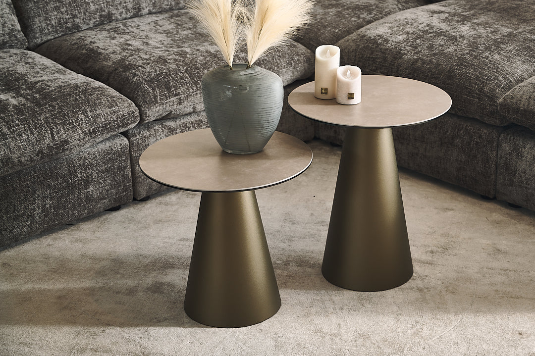 Bruine FUNGHI salontafel van kwartssteen