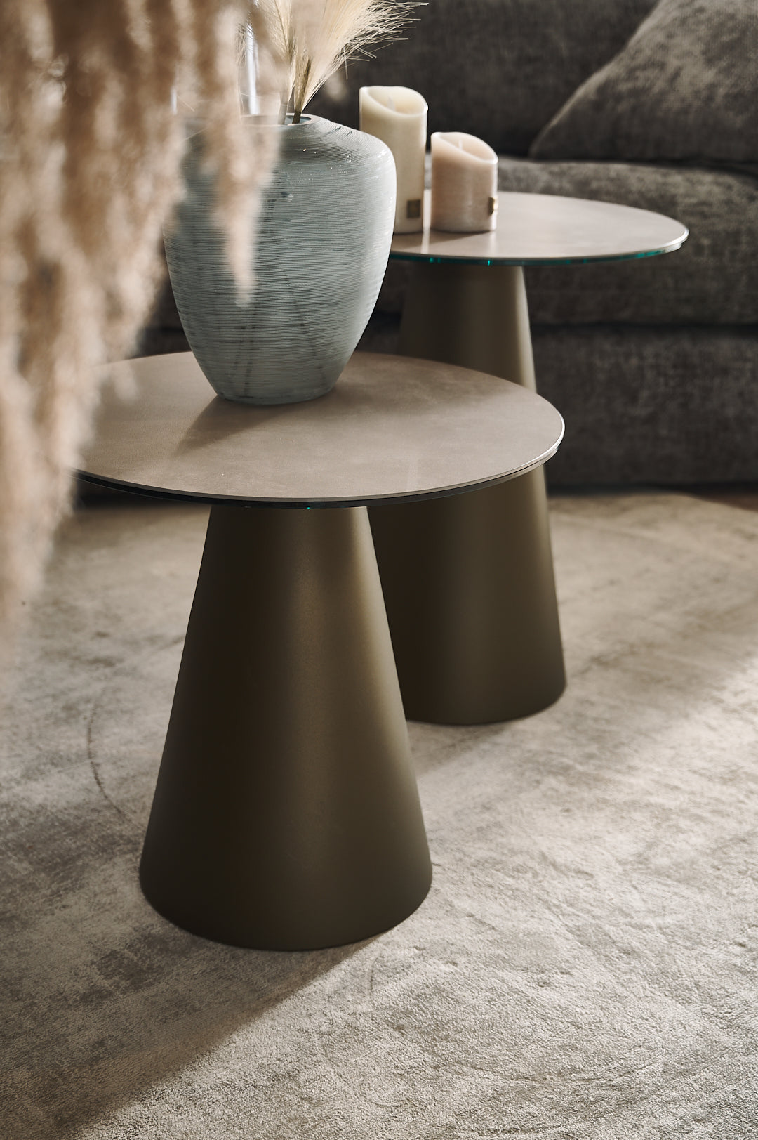 Bruine FUNGHI salontafel van kwartssteen