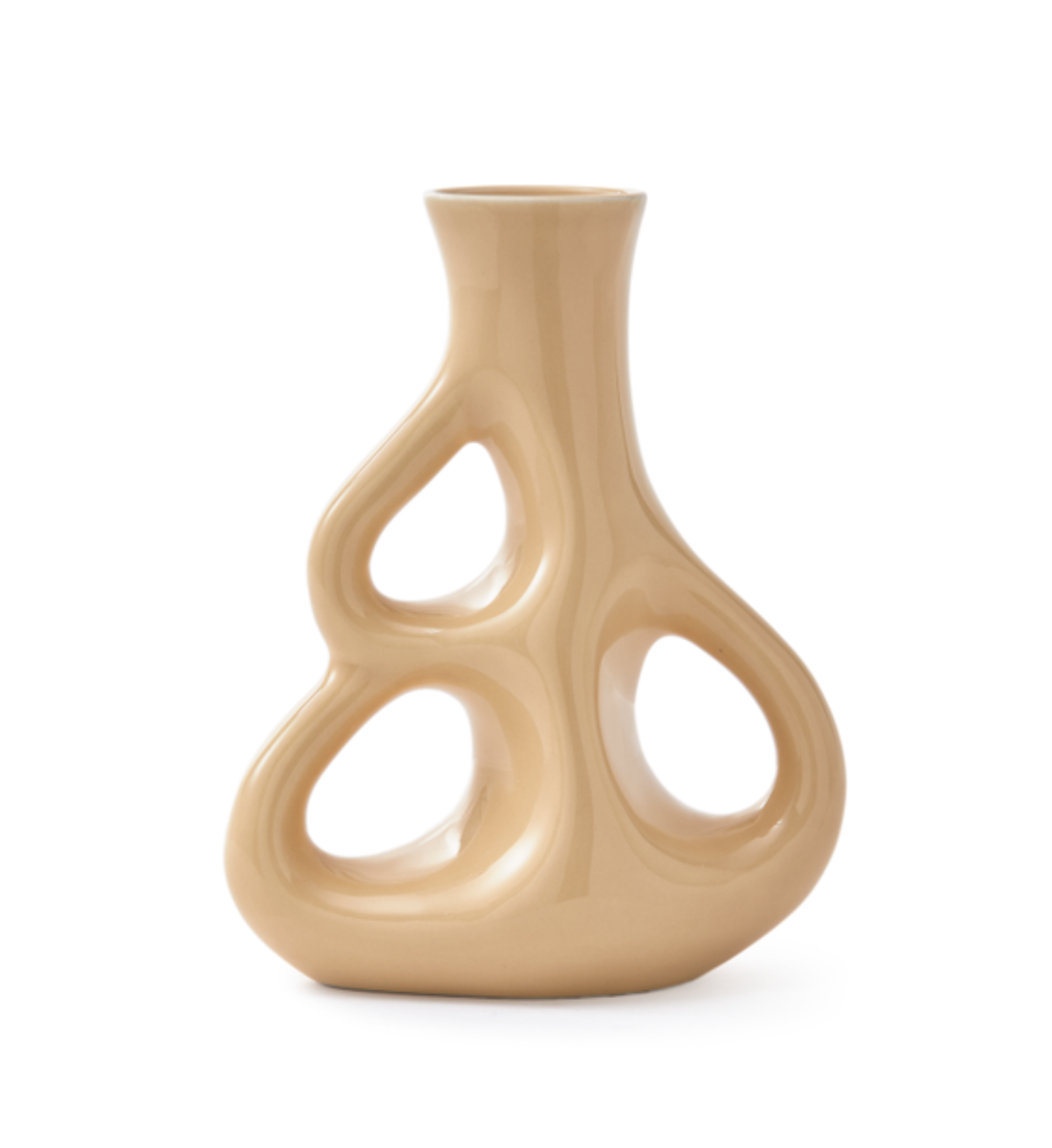 THREE EARS beige vase