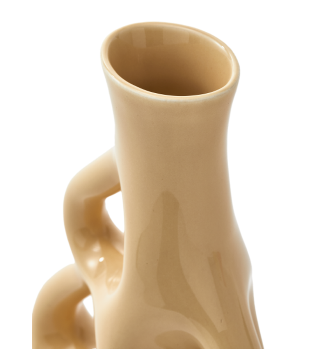 THREE EARS beige vase