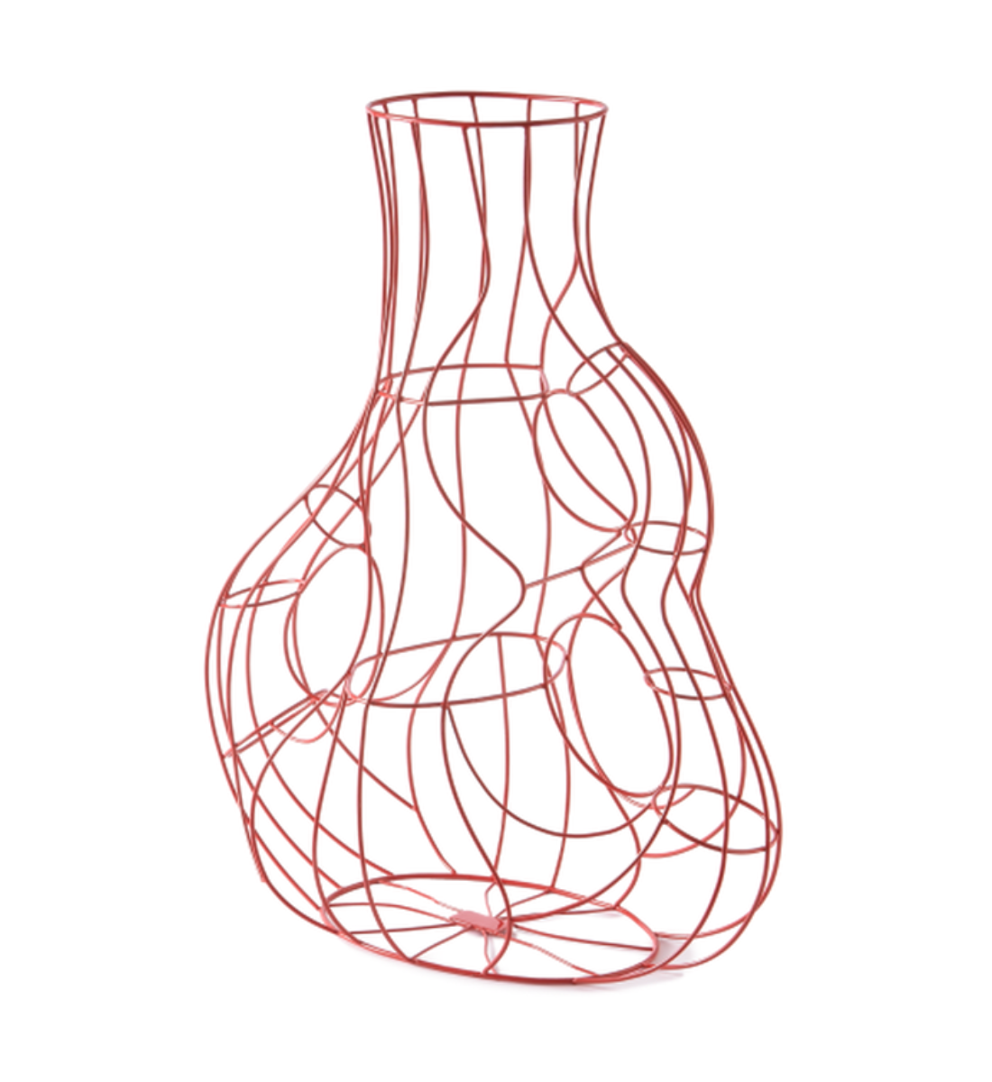 THREE EARS FRAME Vase, korallenrot