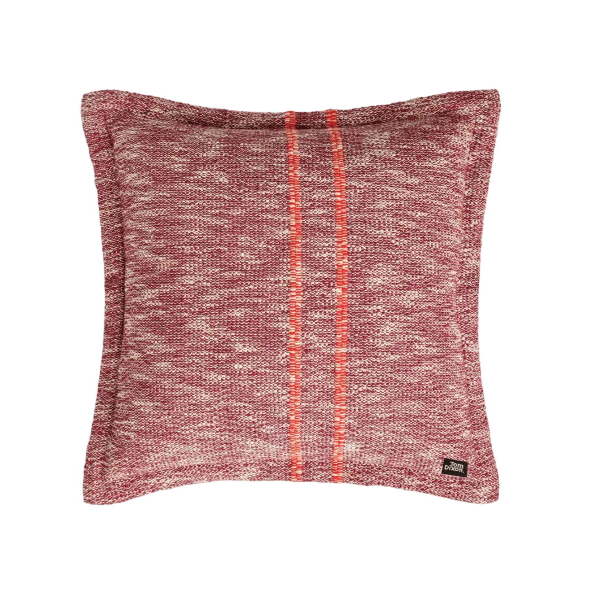 Kussen TRACK bordeauxrood met oranje