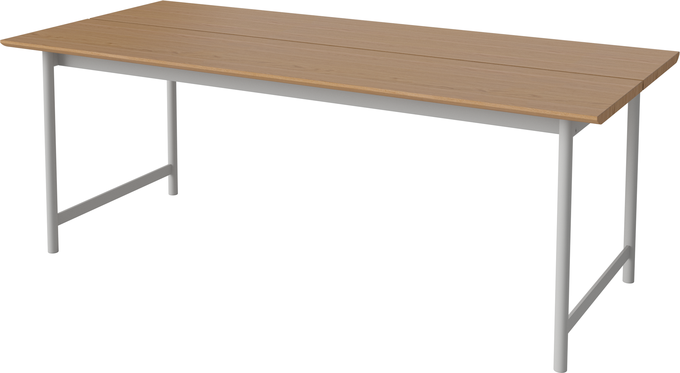 Tafel TRACK eikenhout met grijze basis