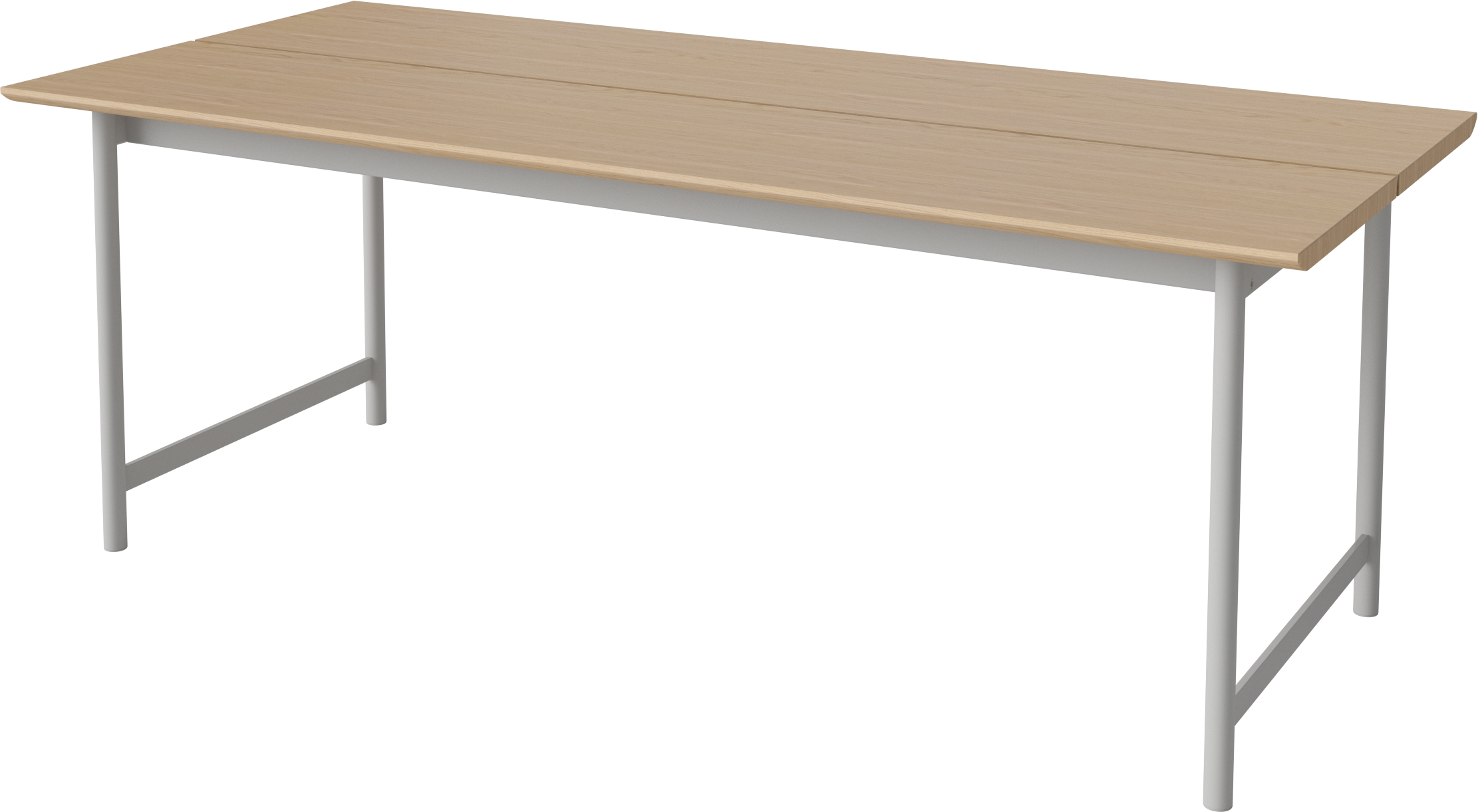 Track Track Belled Eiche Holz mit einer grauen Basis