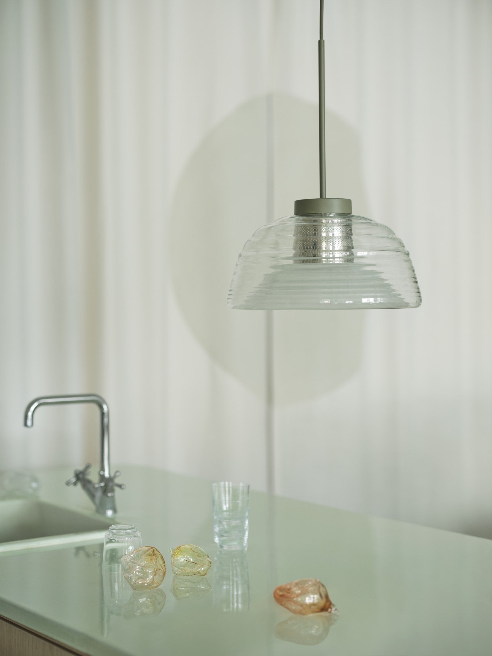 Hanglamp TWO-LAYER olijfgroen