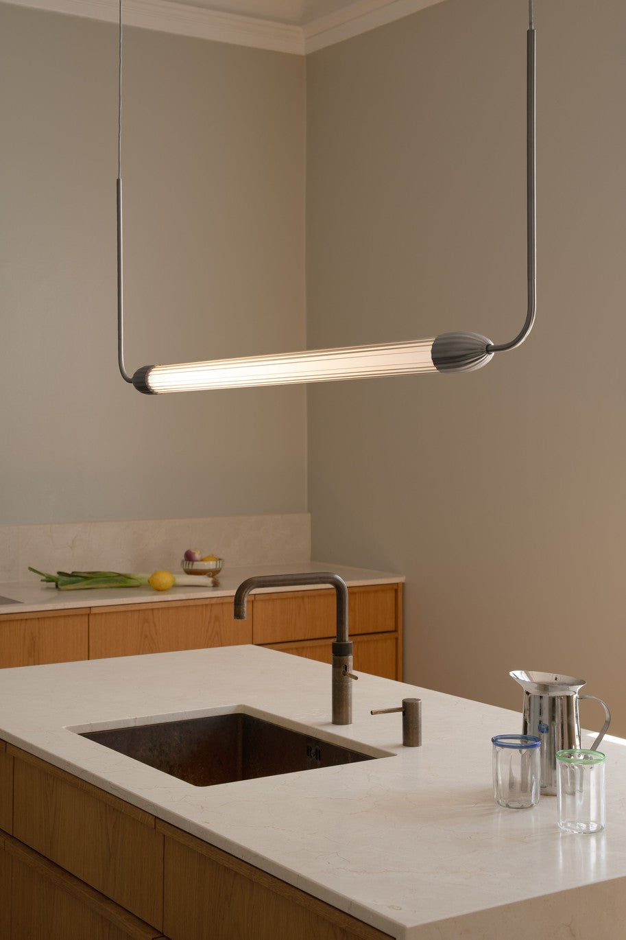 LEMON SQUEEZE LINEAR pendant lamp silver