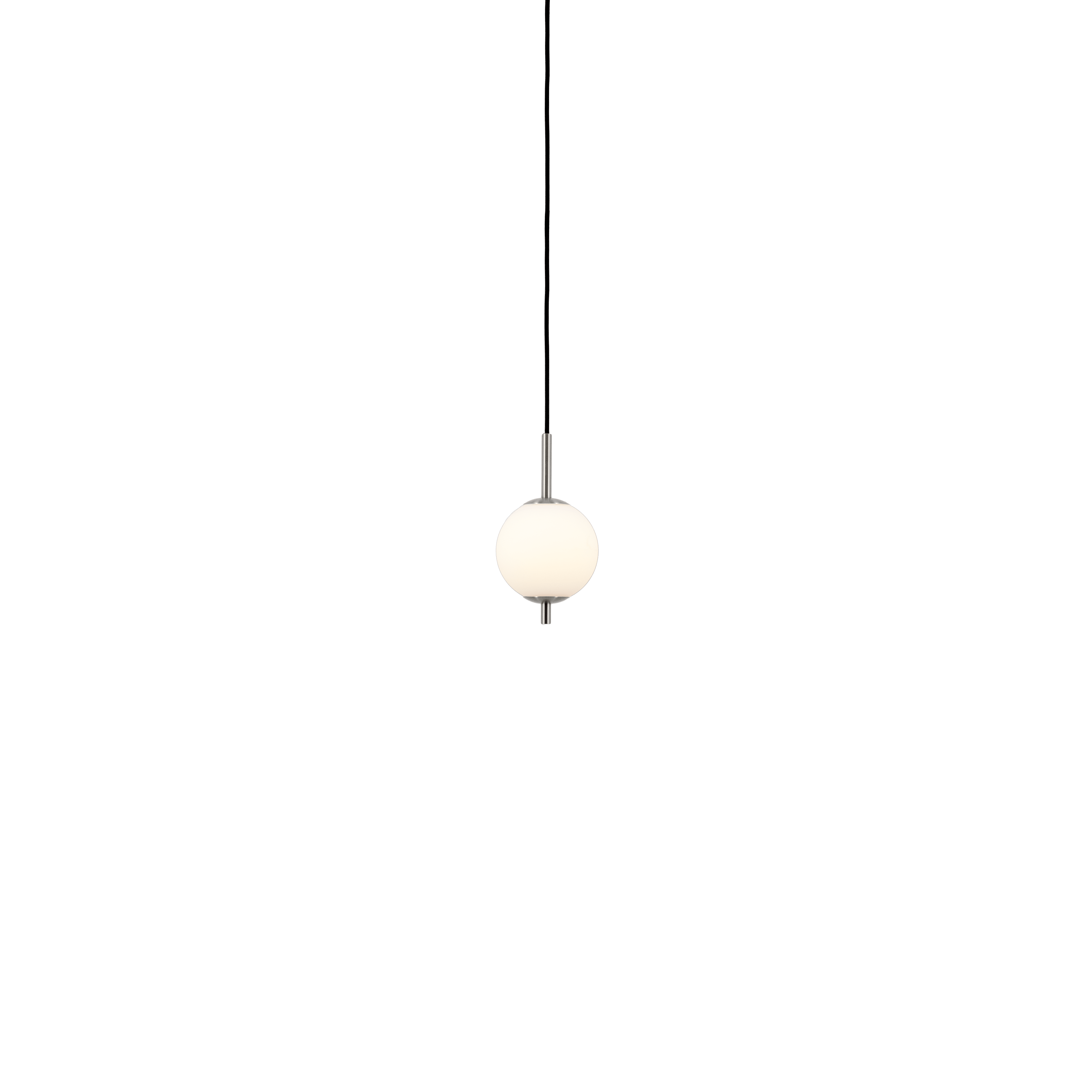 AUDREY white pendant lamp with silver insert