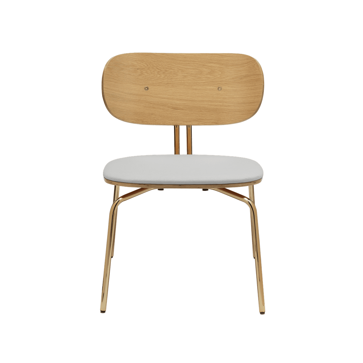 Curious Baby Blue armchair with a golden base