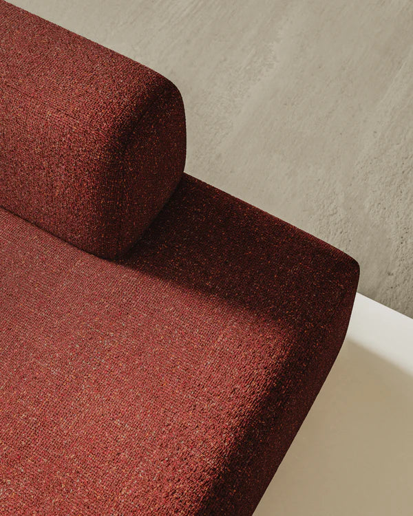 Modulaire bank UMI - open module links kastanjebruin rood