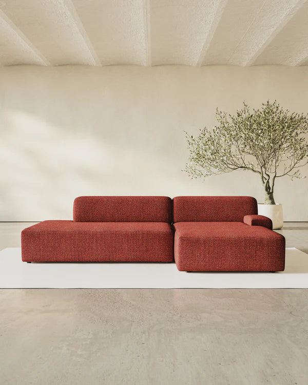 UMI Modular Sofa - Right Open Module in Chestnut Red