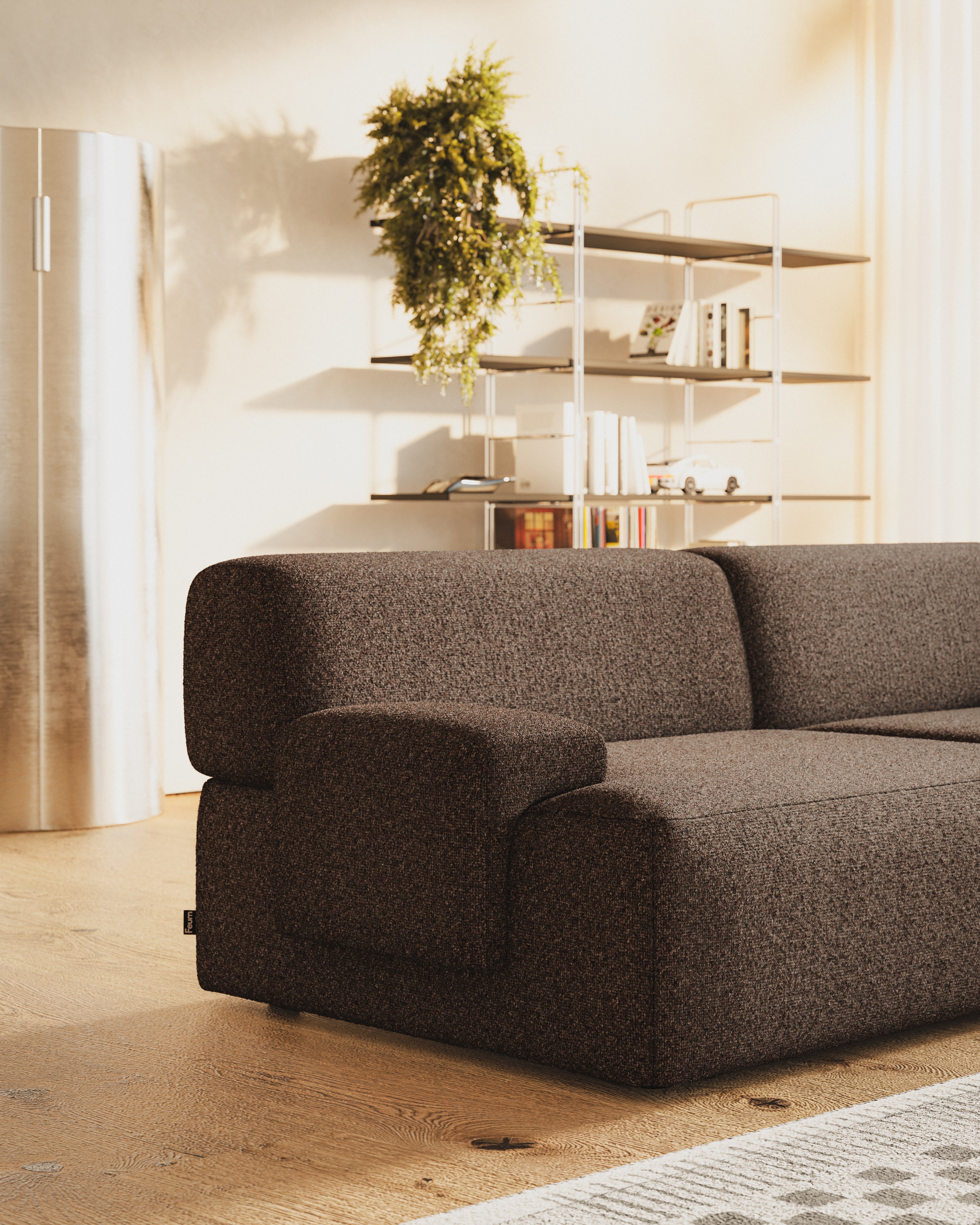 Modular 2-Seater Sofa UMI Brown