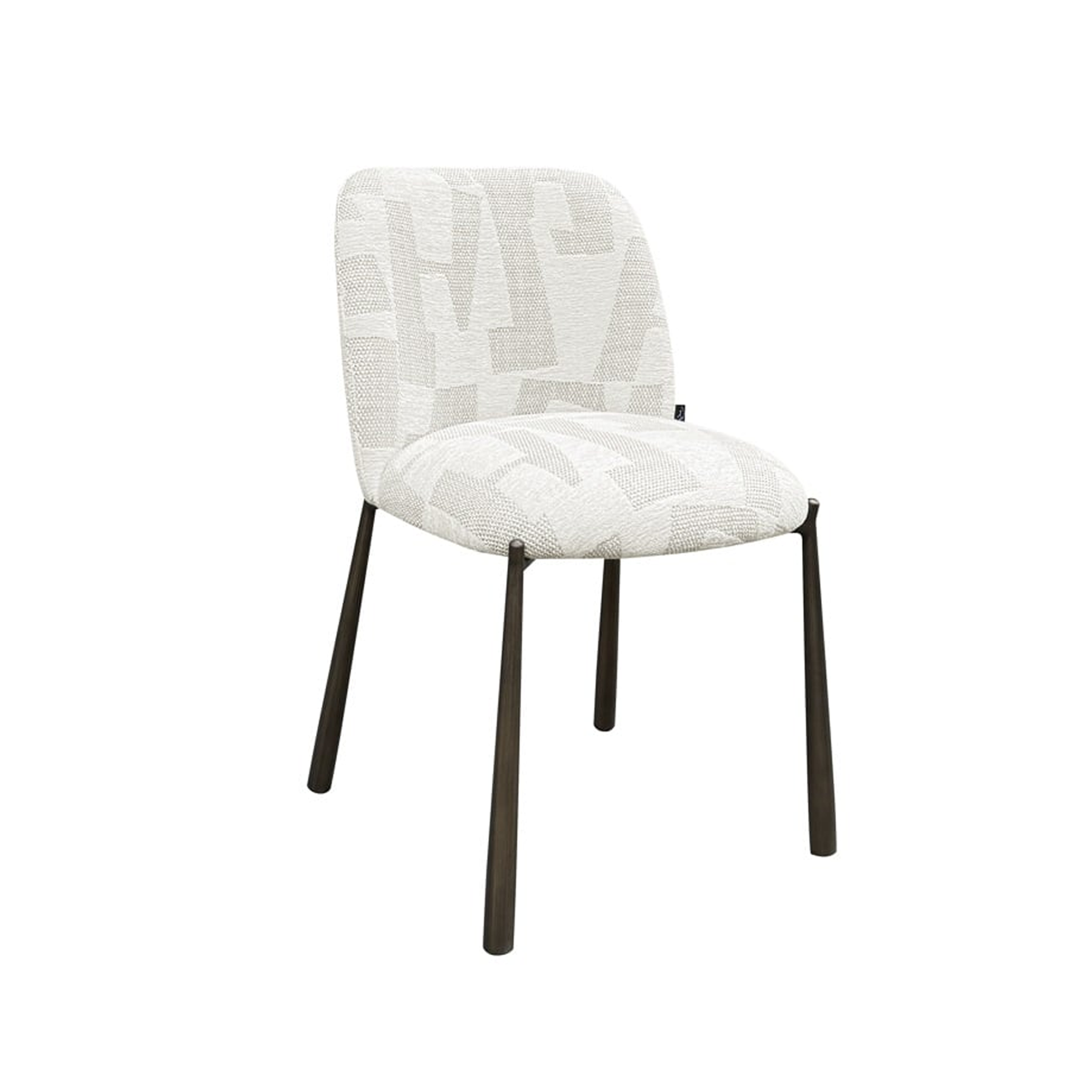 Ein Satz Lana -Beige -Stühle mit einer schwarzen Basis