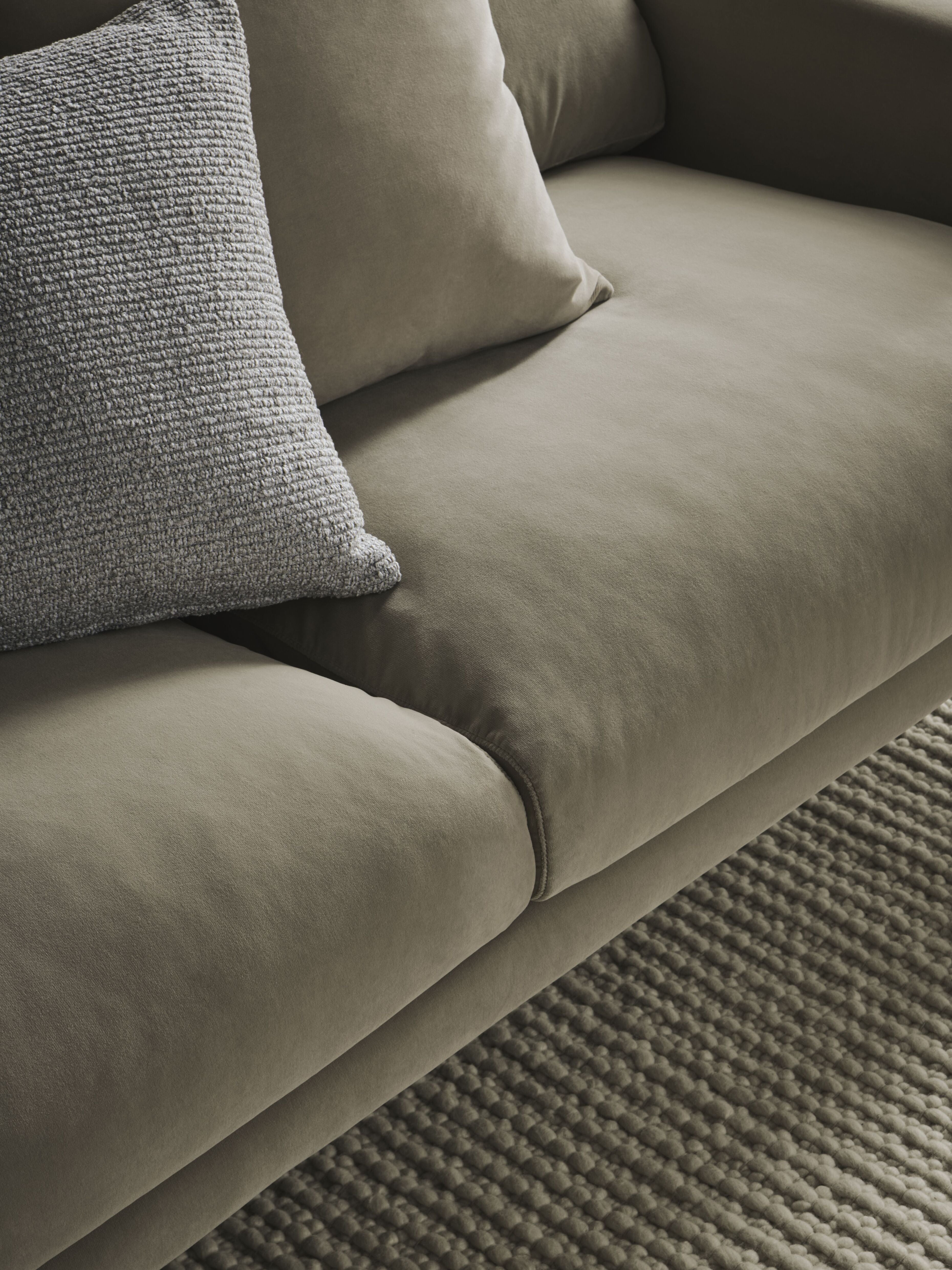 Vened 3-Personen-Sofa grauer Stahlbasis