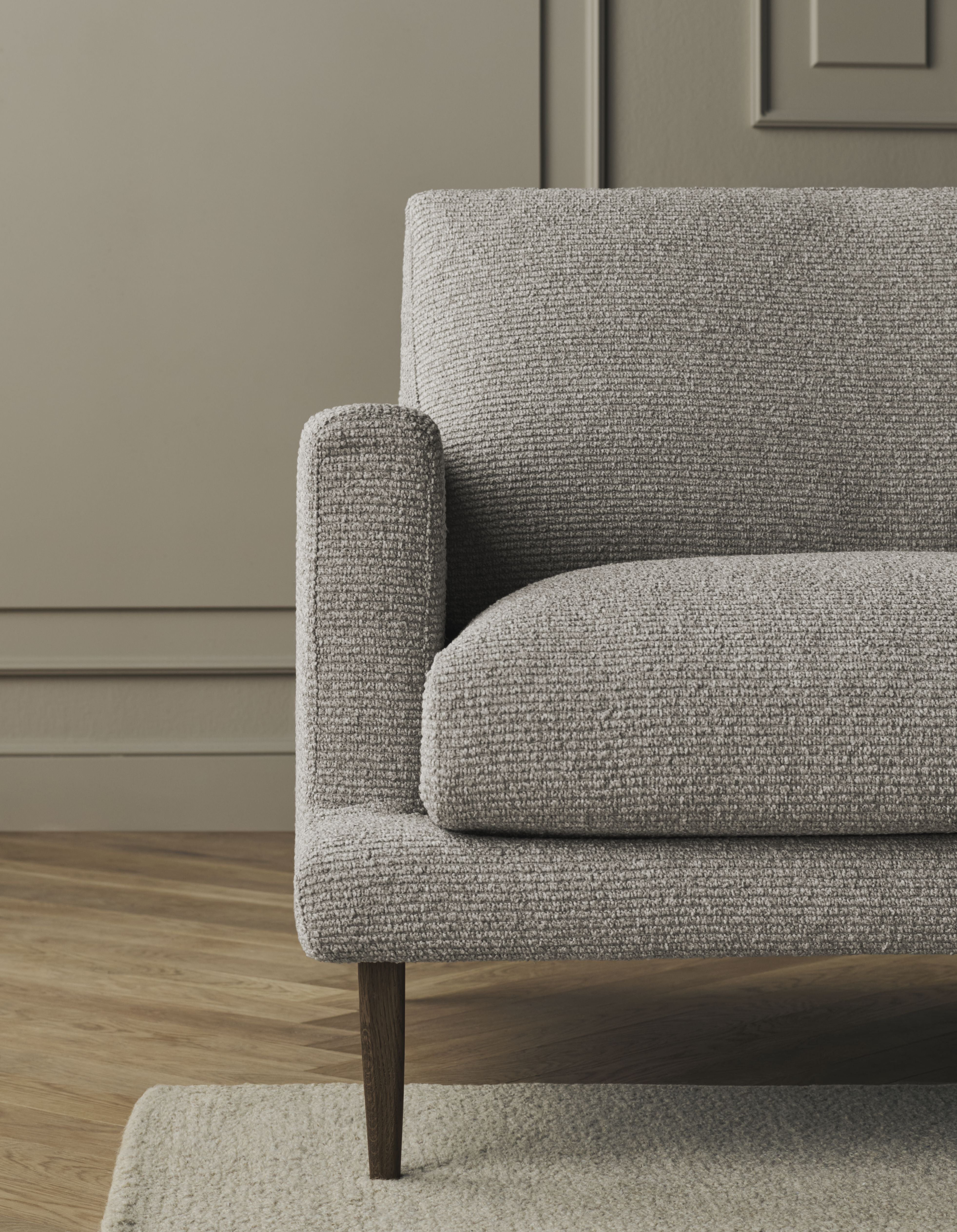 Sofa 3-zits VENEDA met een basis van gebleekt eikenhout