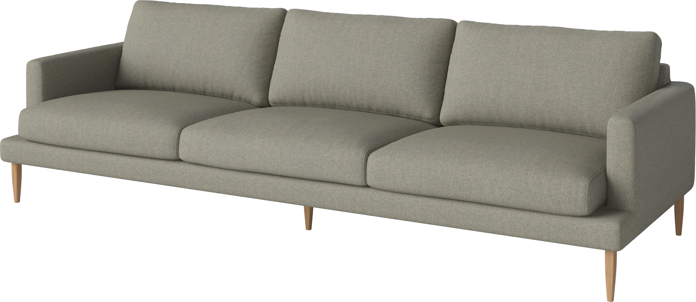 Sofa 4-persoons VENEDA met een eikenhouten basis