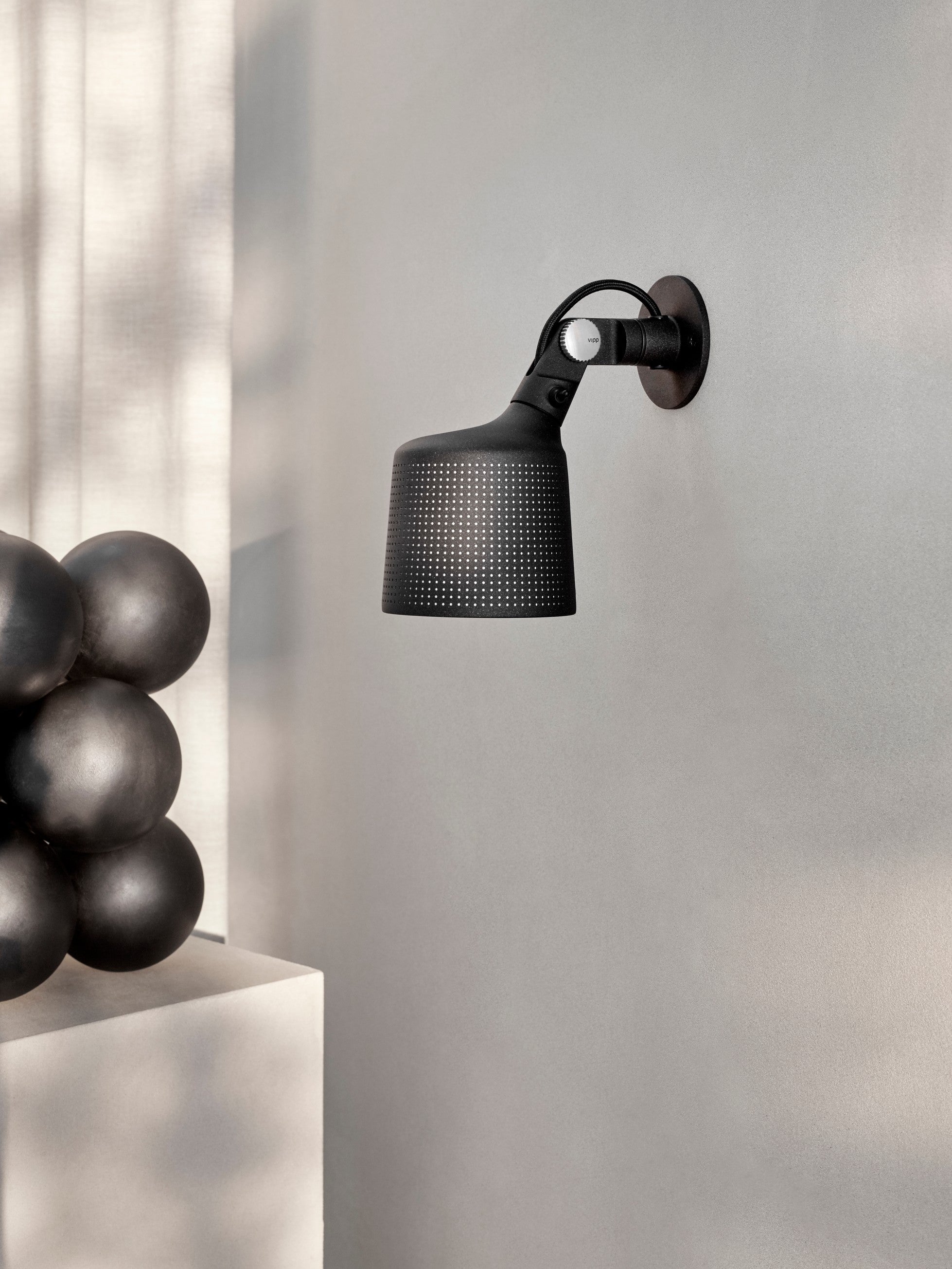 Wandlamp 524 zwart metaal