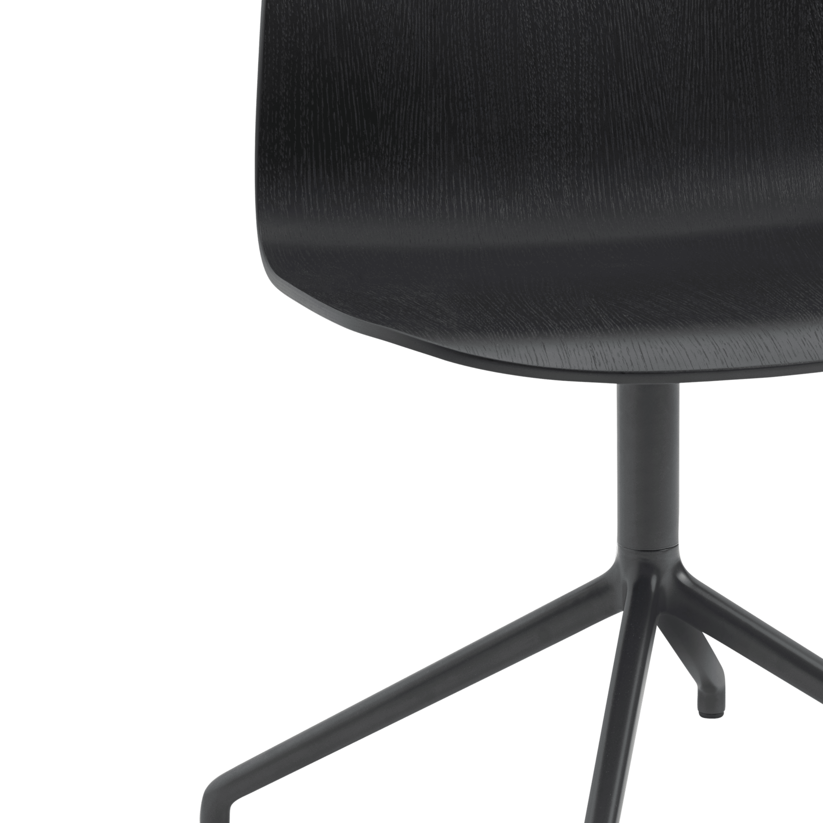 Personalisierbarer VISU WIDE Drehstuhl mit furnierter Sitzfläche