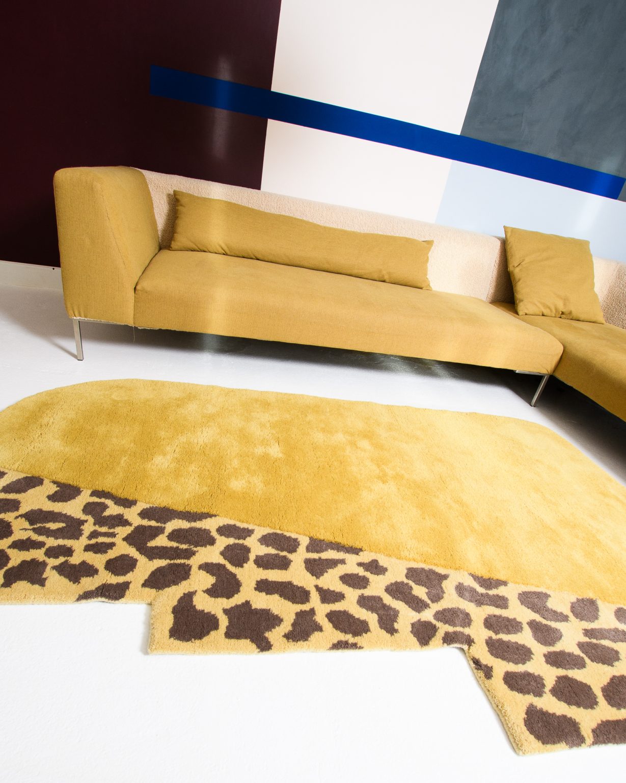 Dywan dekoracyjny asymetryczny WILD MIST ciepła ochra