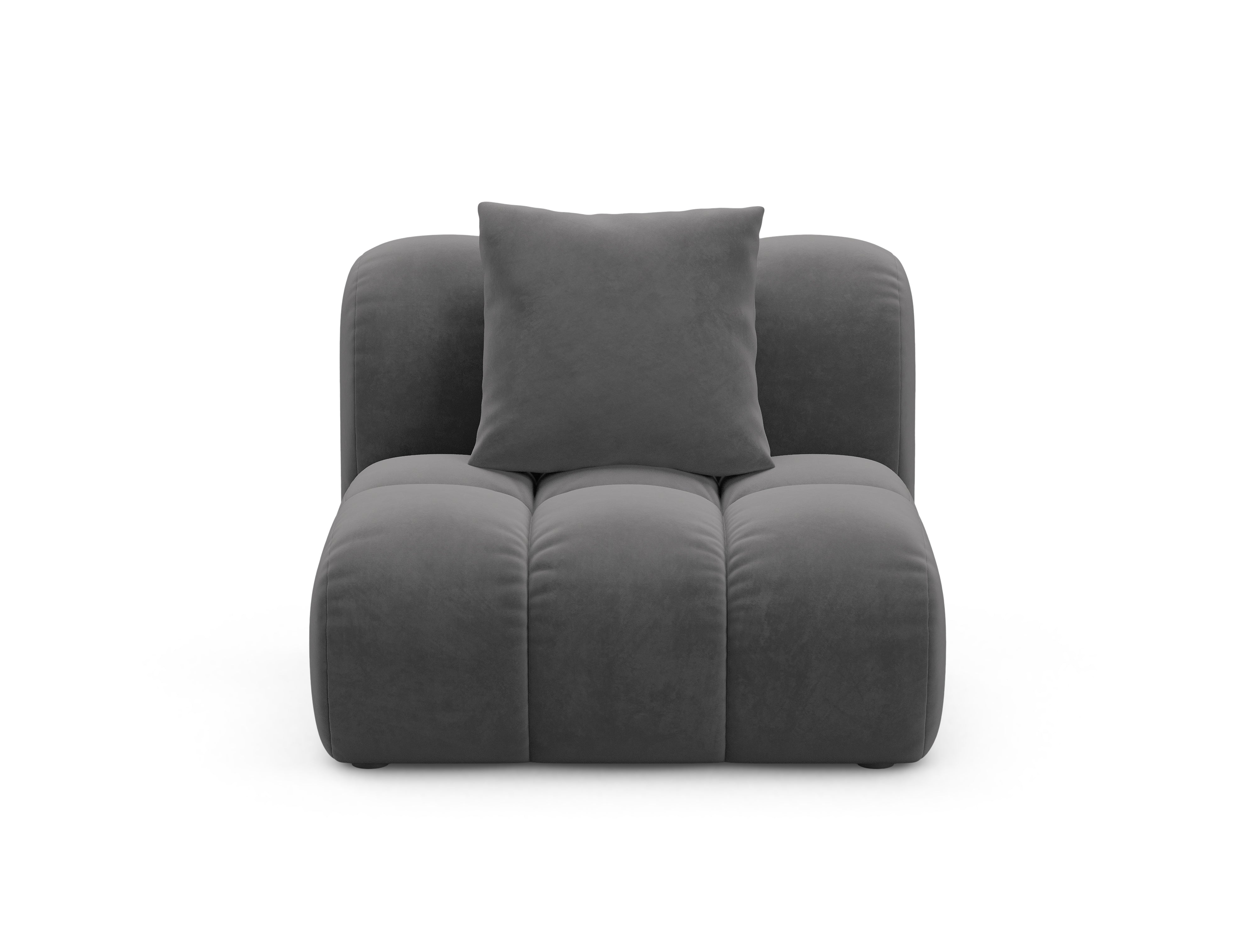 Fauteuil / modulaire fluwelen ASTRO grijs