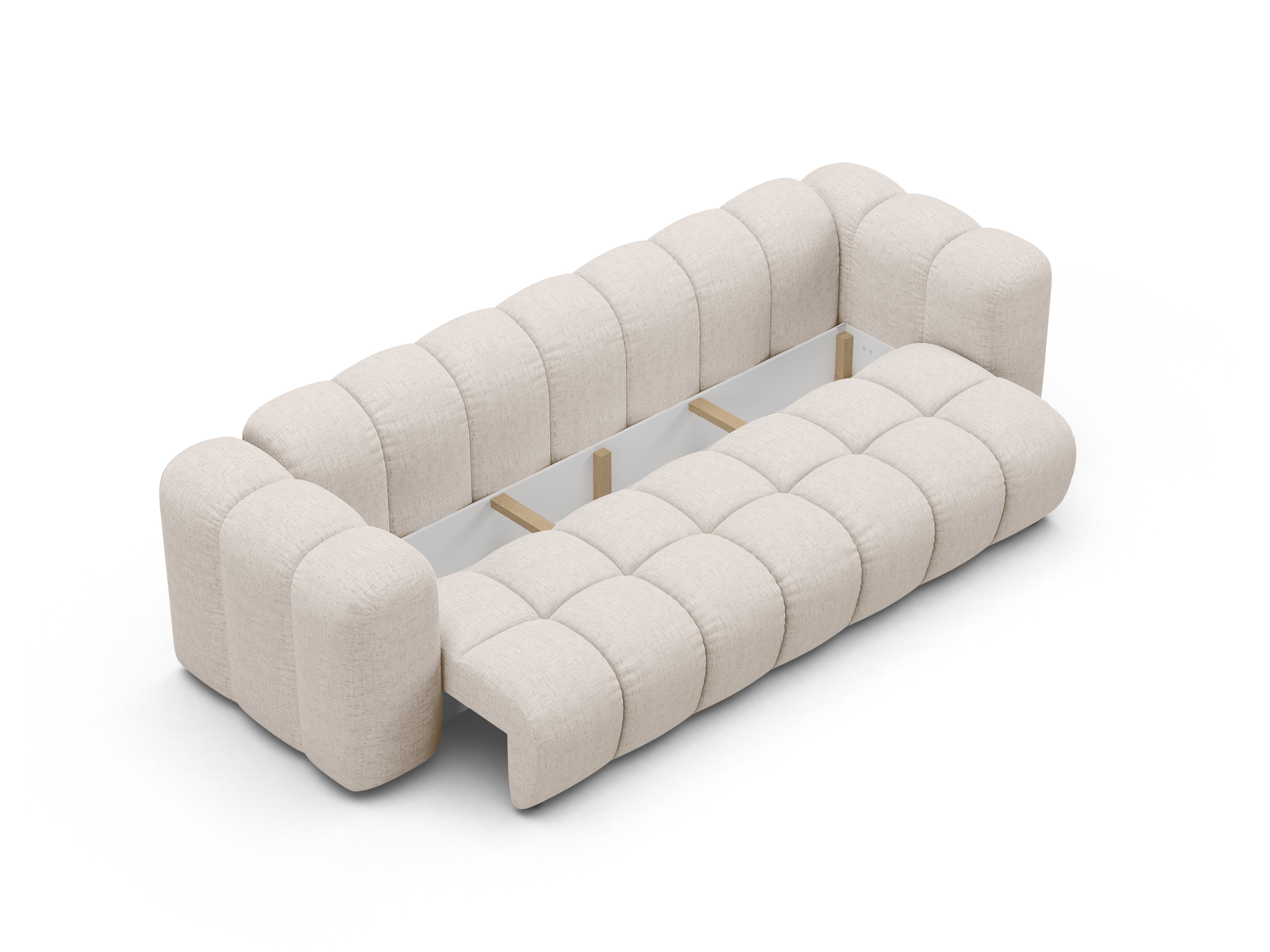 Sofa mit Schlaffunktion ASTRO beige Chenille