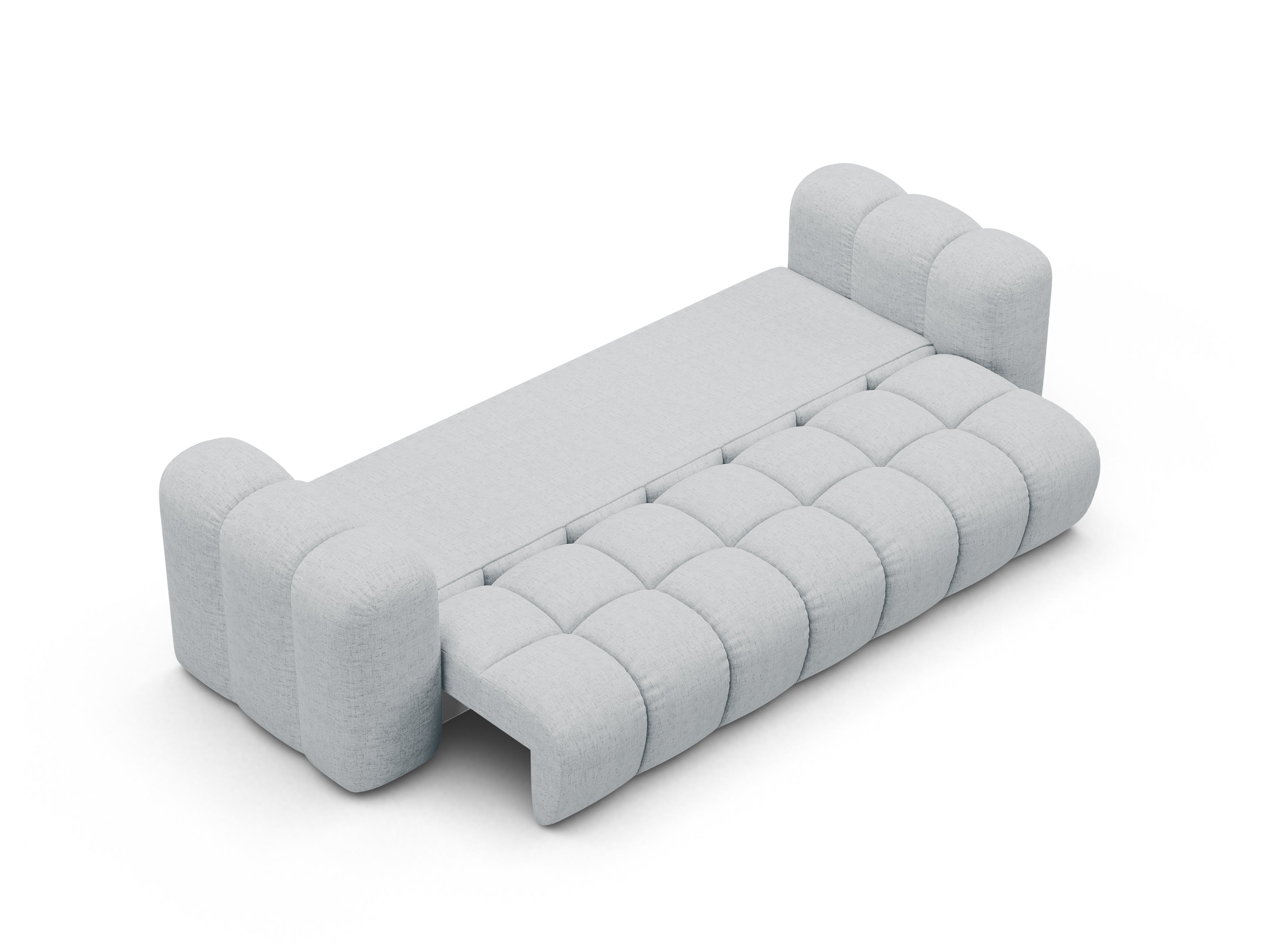 ASTRO light gray chenille sofa with sleeping function