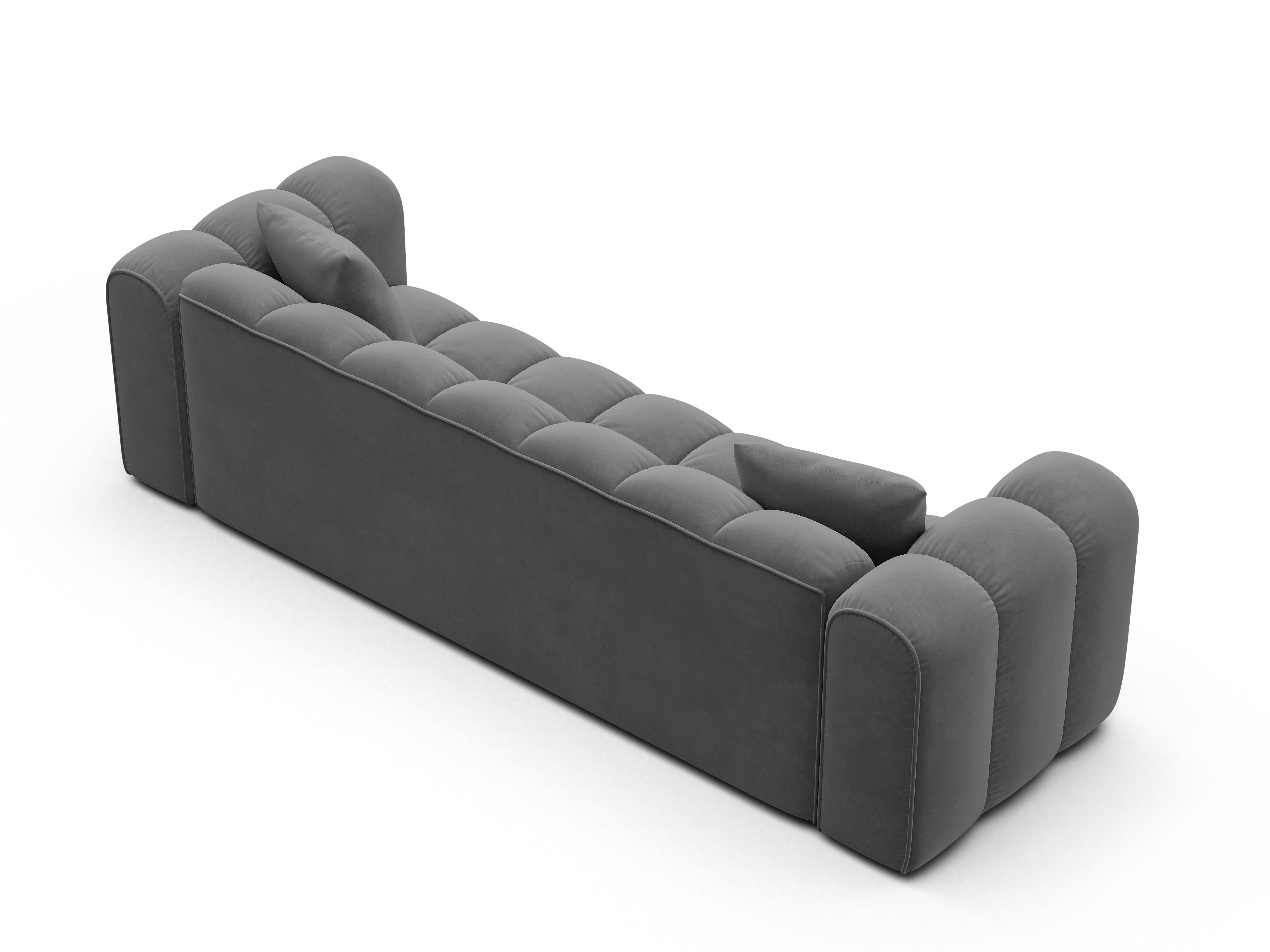 Velvet sofa with sleeping function ASTRO gray