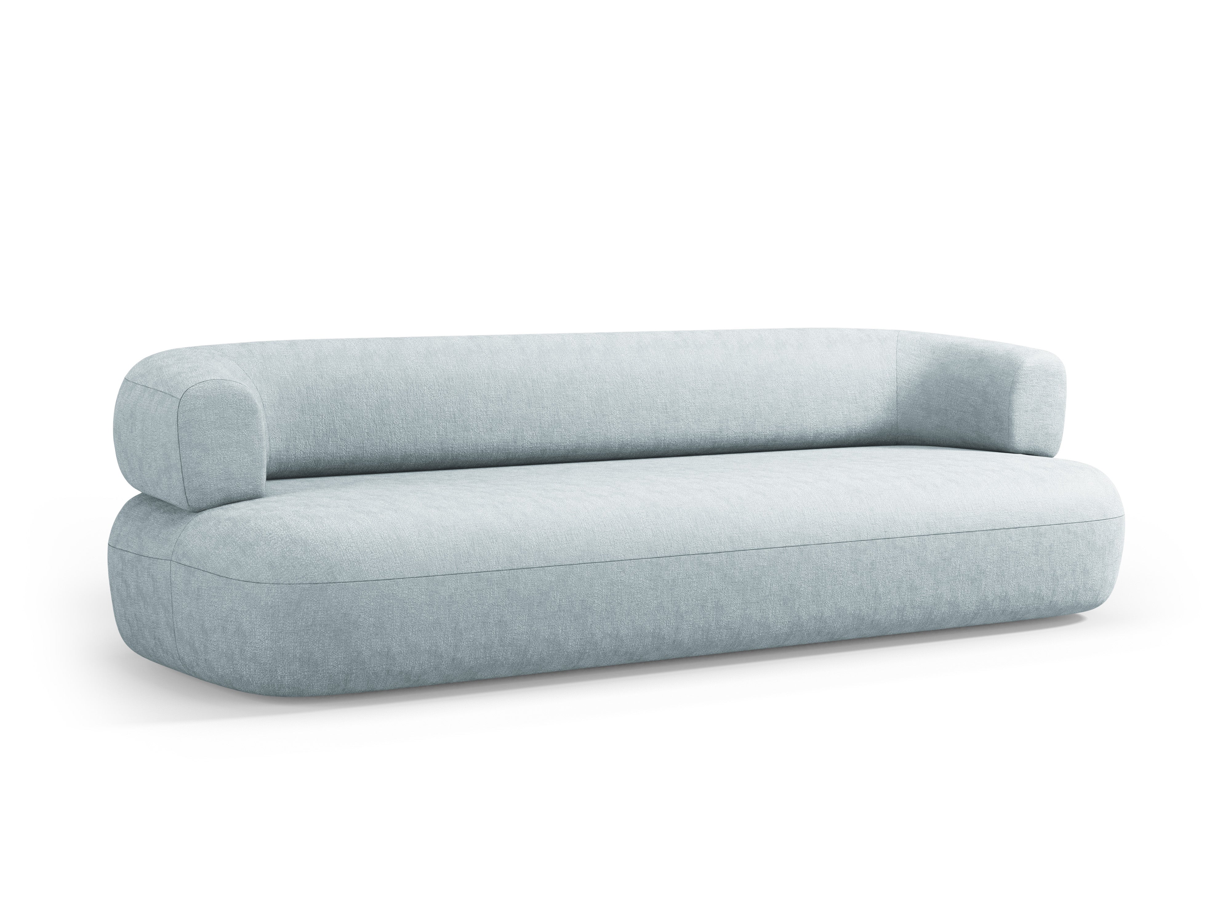 Sofa 3,5-zits ALDRIN in lichtblauwe chenille