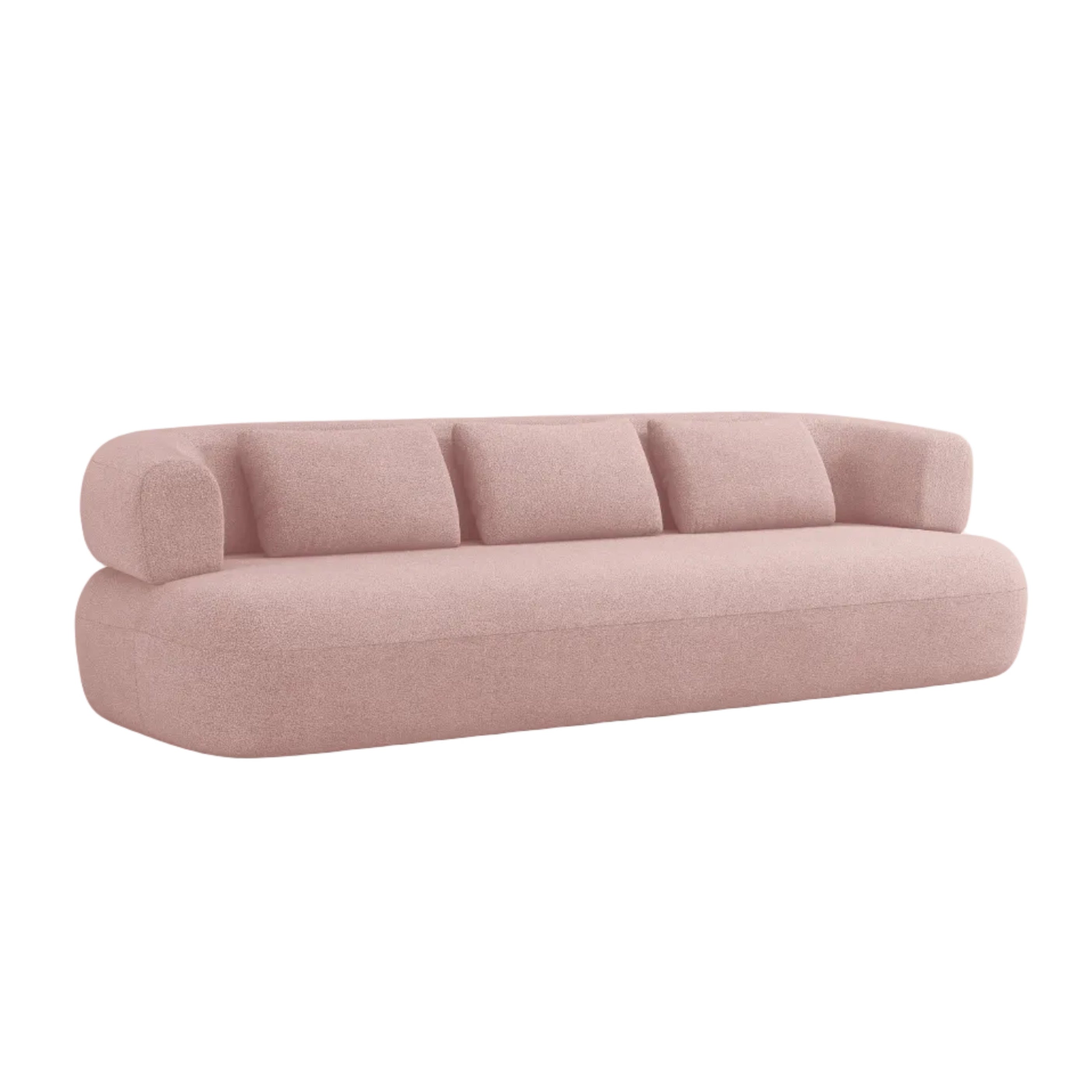 Sofa 3,5-zits ALDRIN poederroze boucle