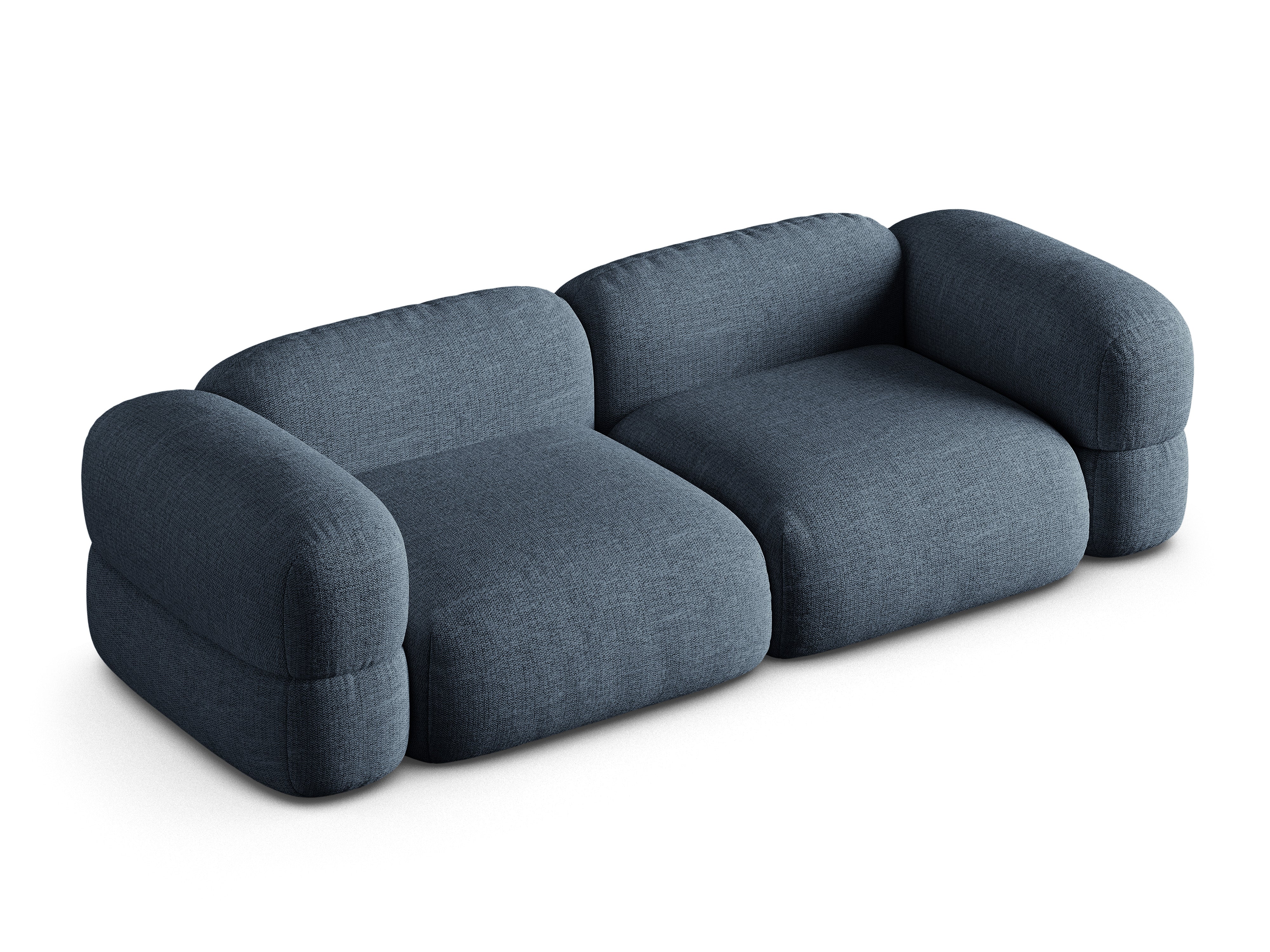 Sofa voor 4 personen ROGER donkerblauwe chenille