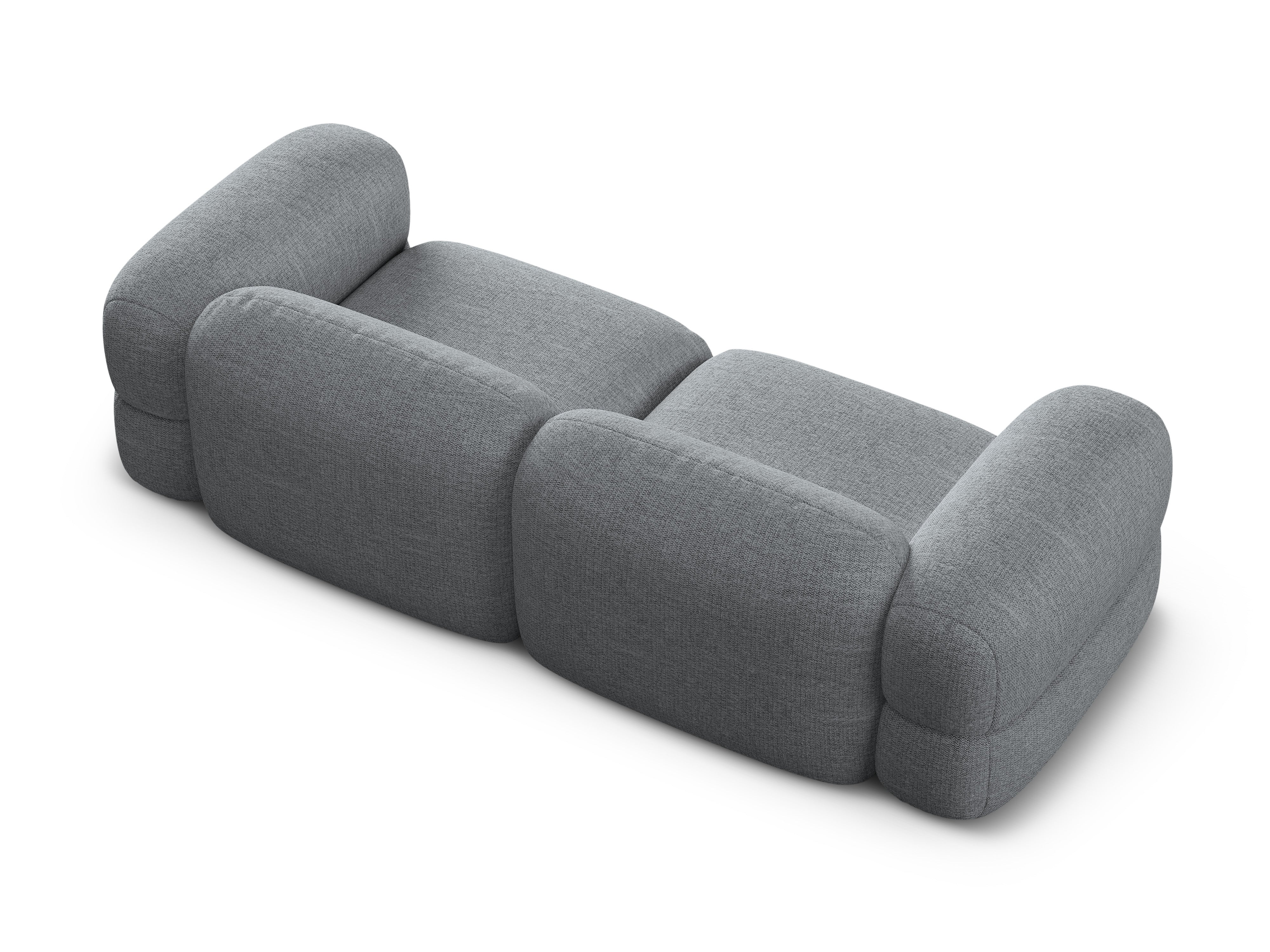 Sofa für 4 Personen ROGER graues Chenille