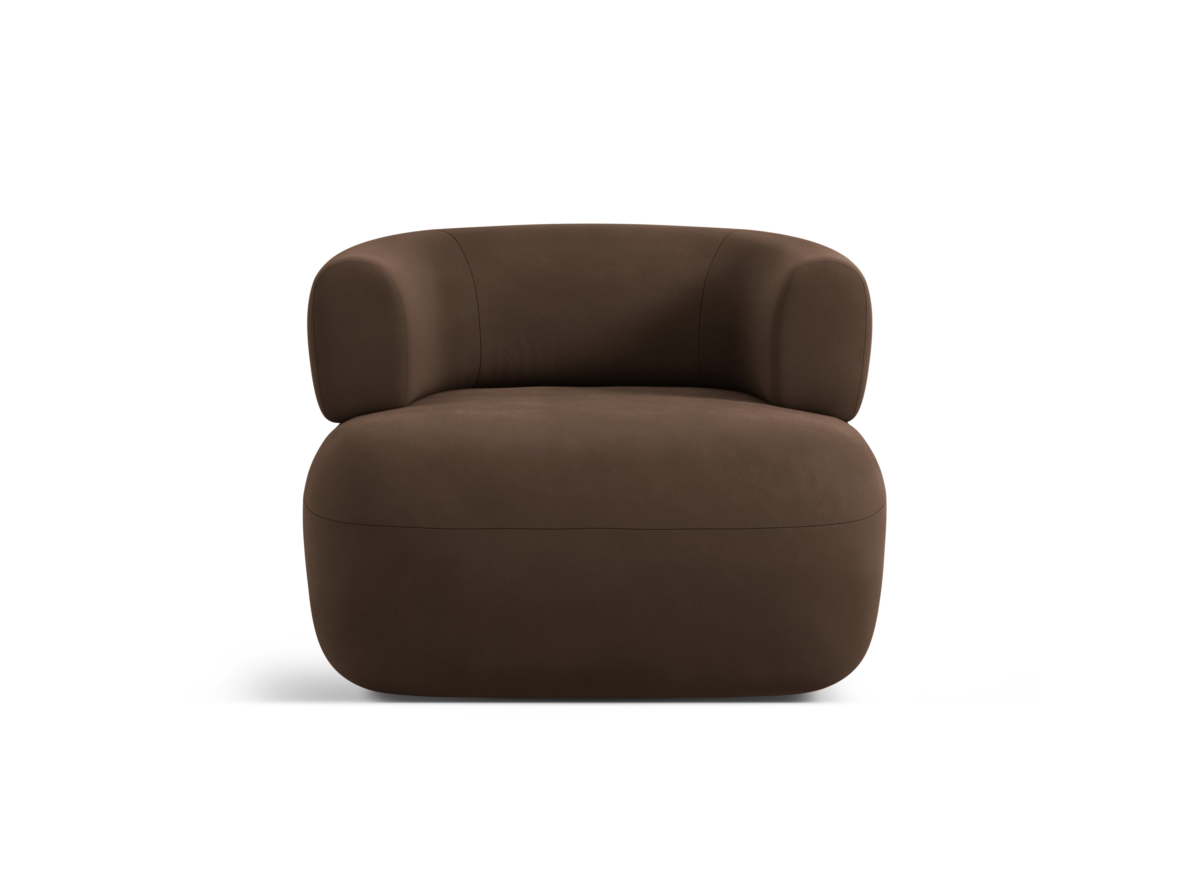 Velours fauteuil ALDRIN chocolade