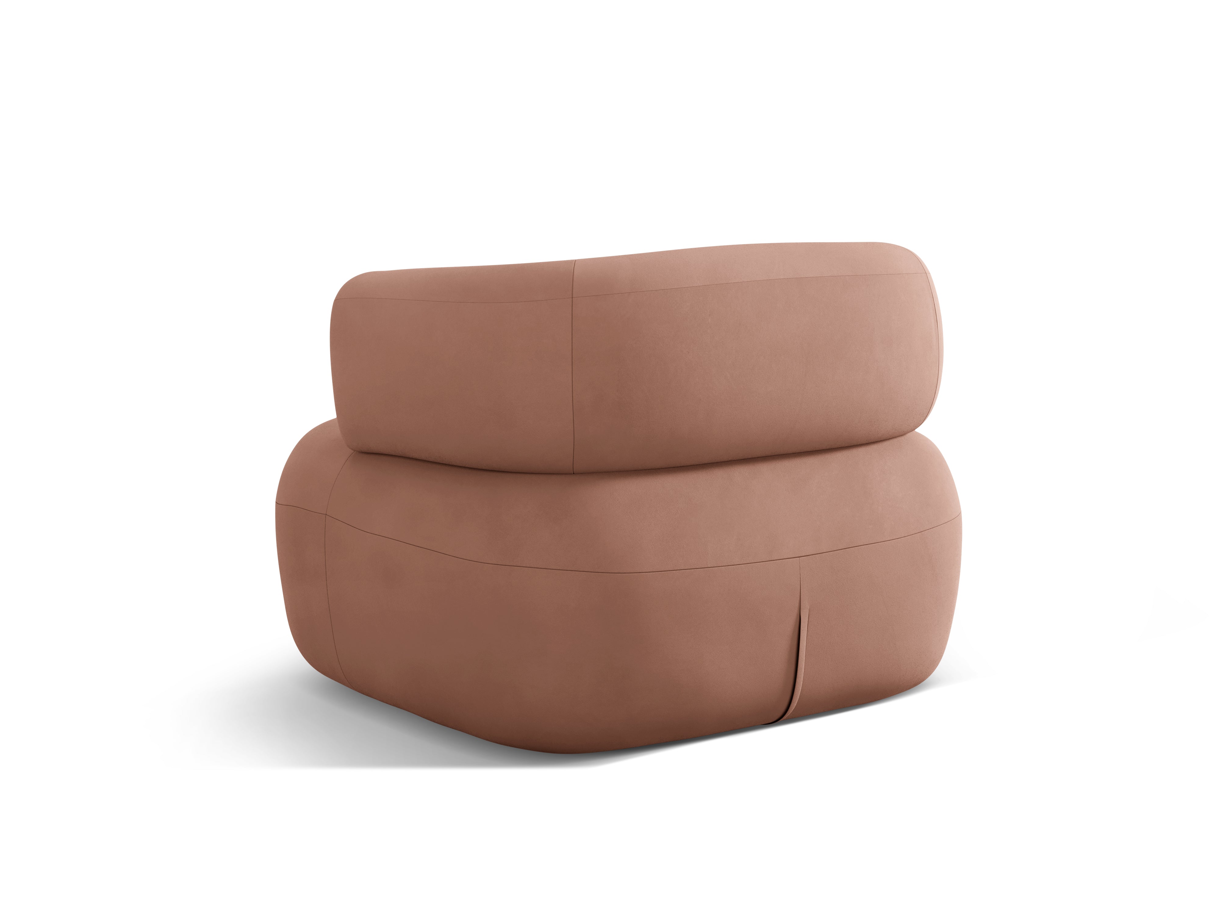 Fluwelen fauteuil ALDRIN roze