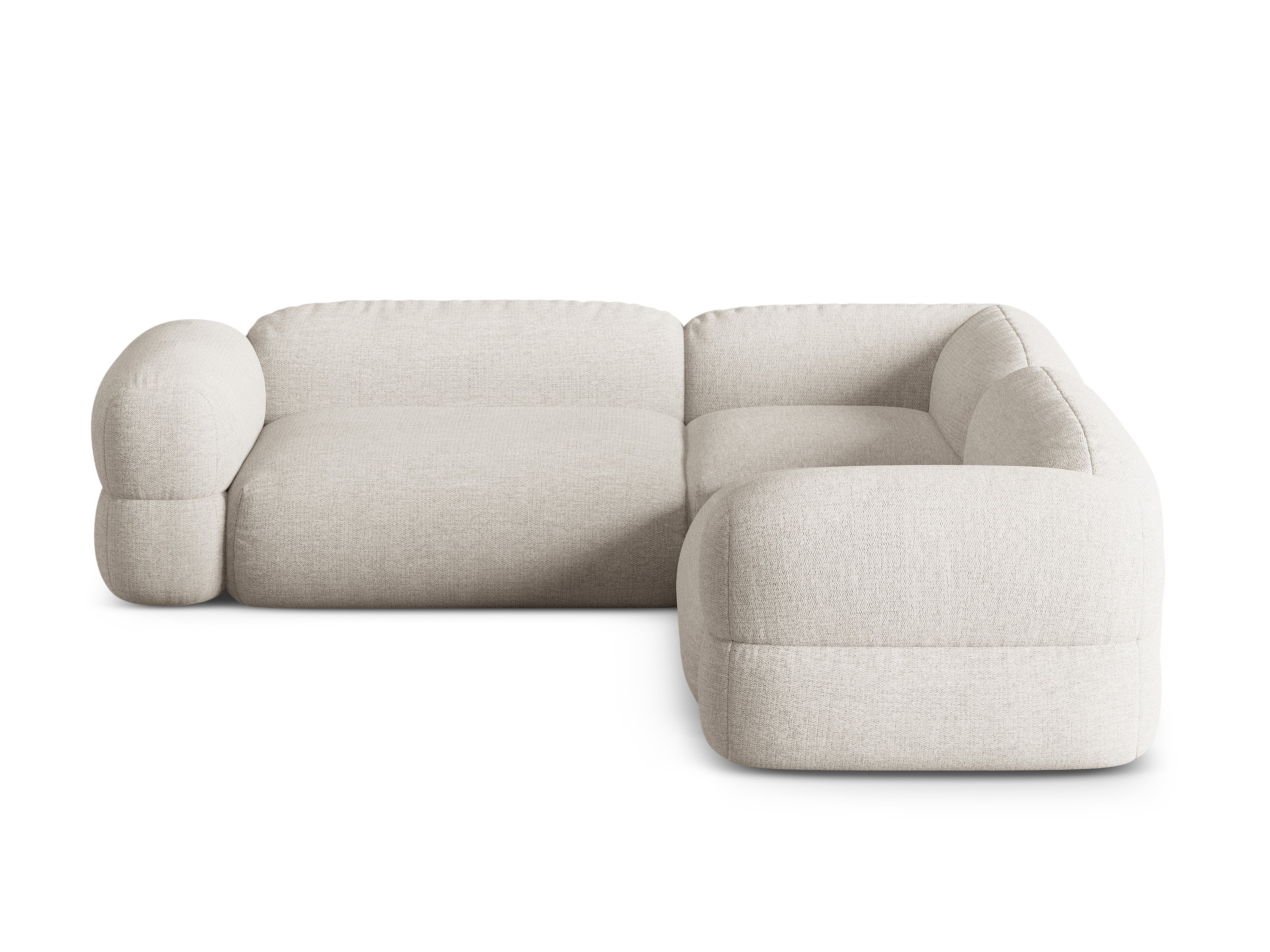 Symmetrische hoekbank ROGER beige chenille