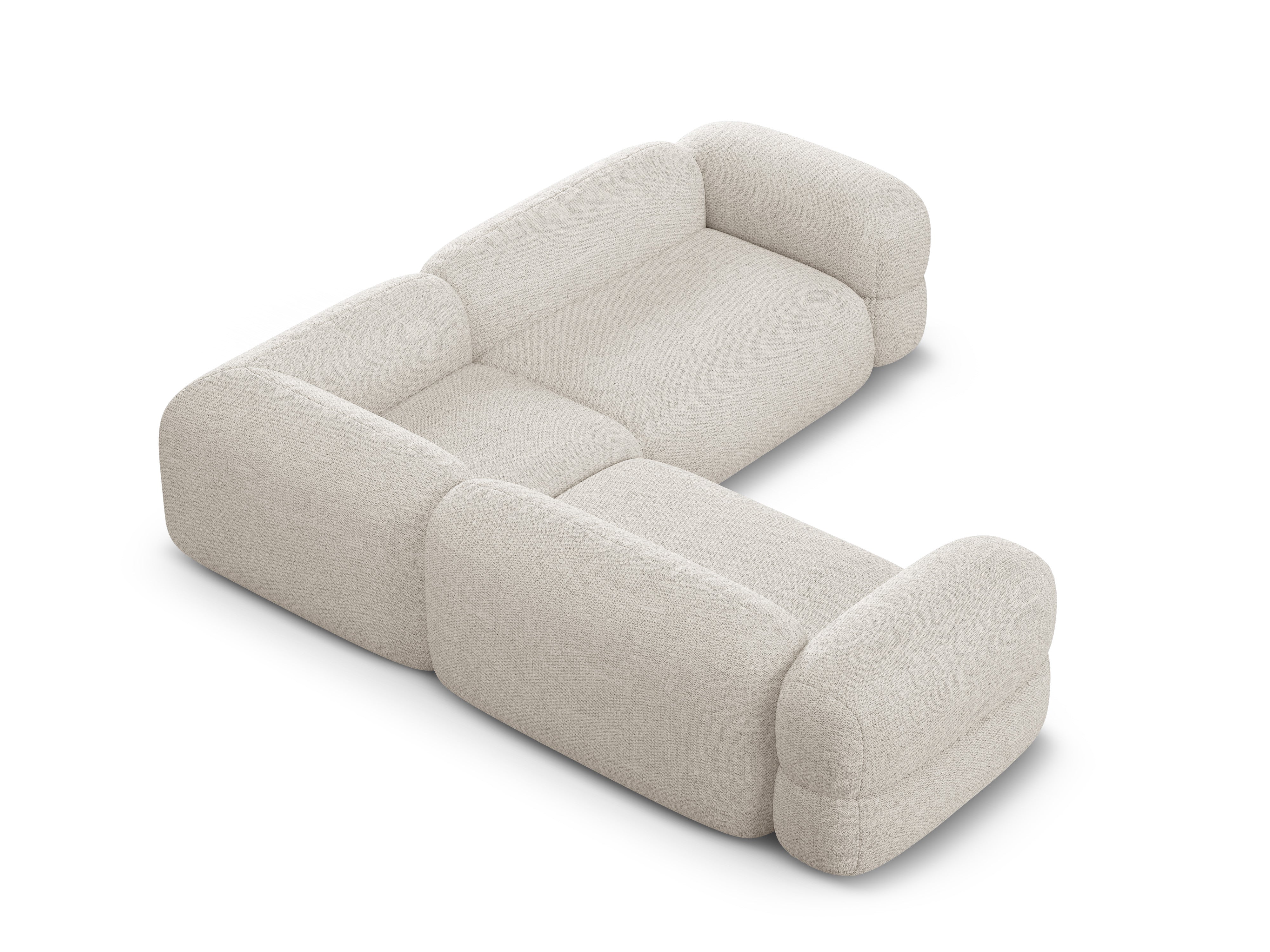 Symmetrische hoekbank ROGER beige chenille