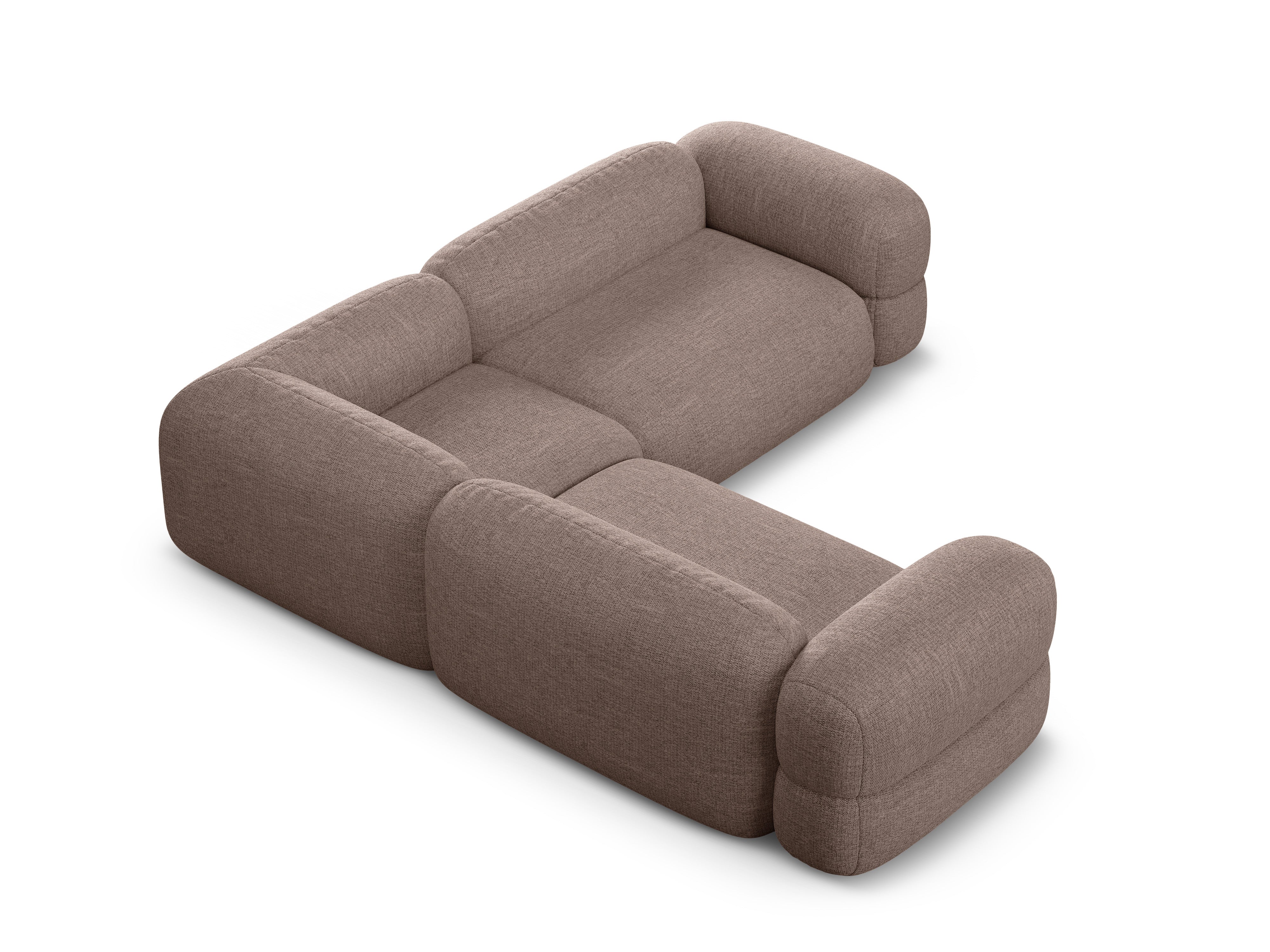 Symmetrische hoekbank ROGER cappuccino szenil