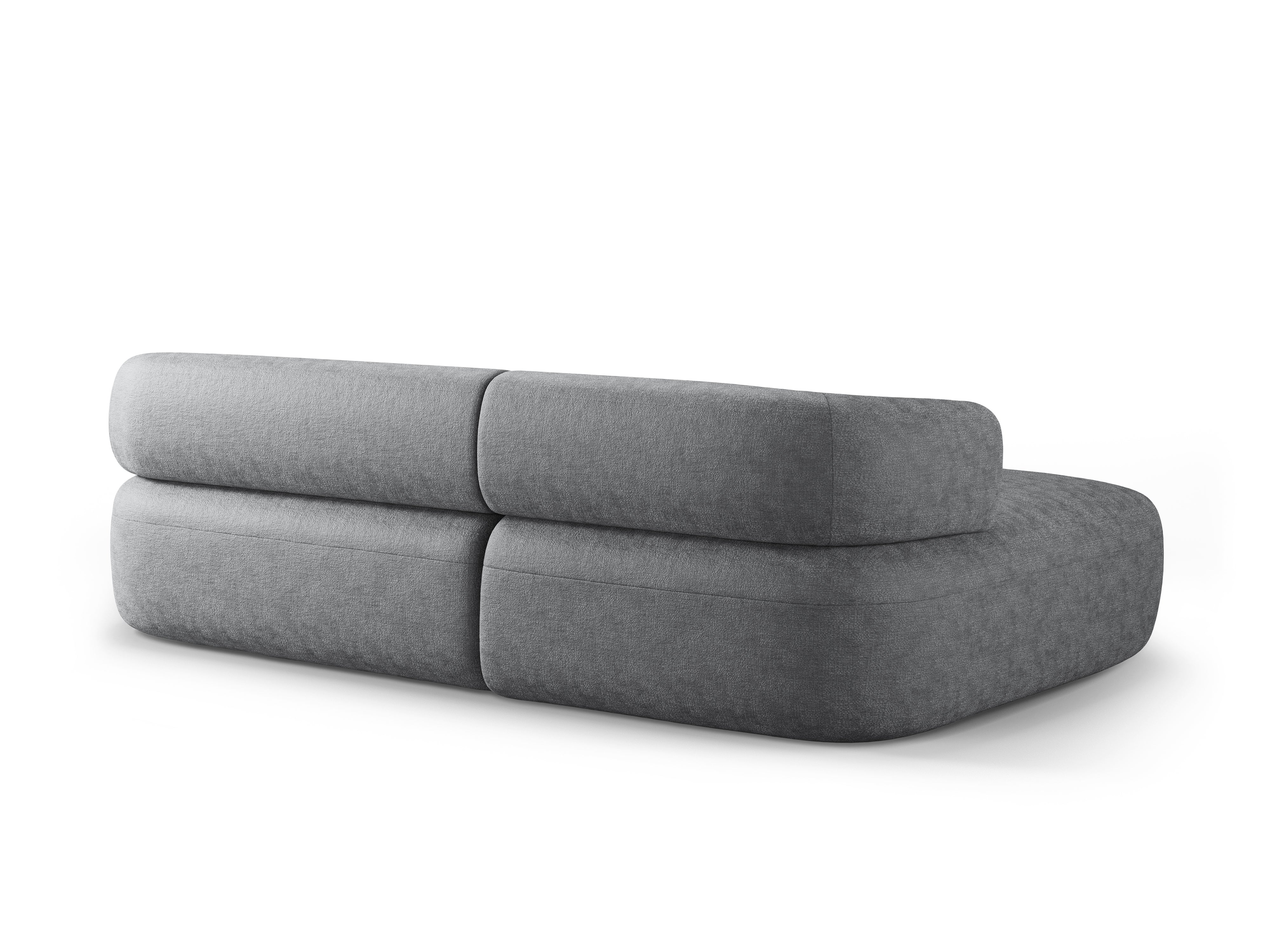 Driepersoons linkerhoekbank ALDRIN donkergrijs chenille