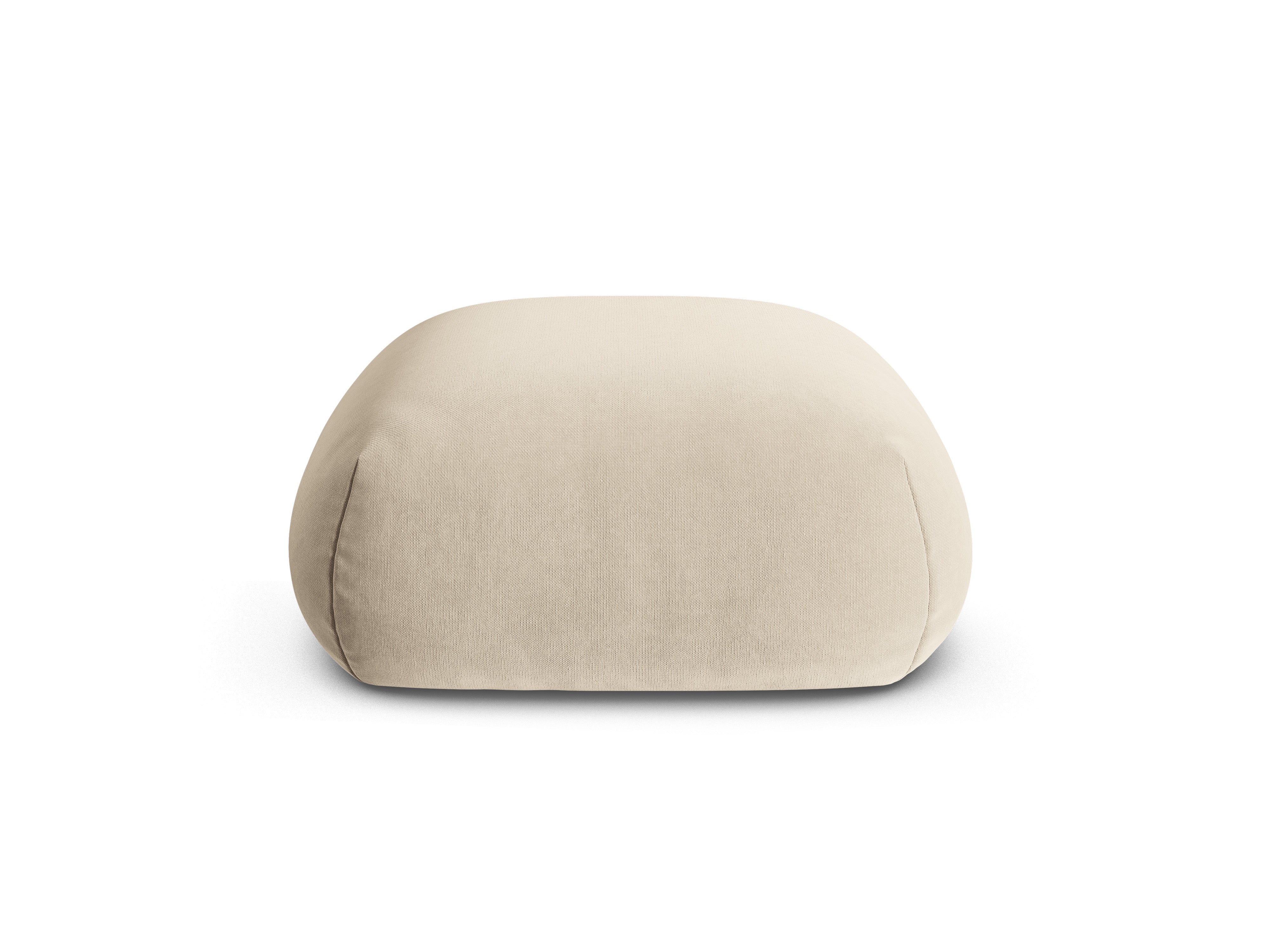 Samt Pouf ROGER hellbeige