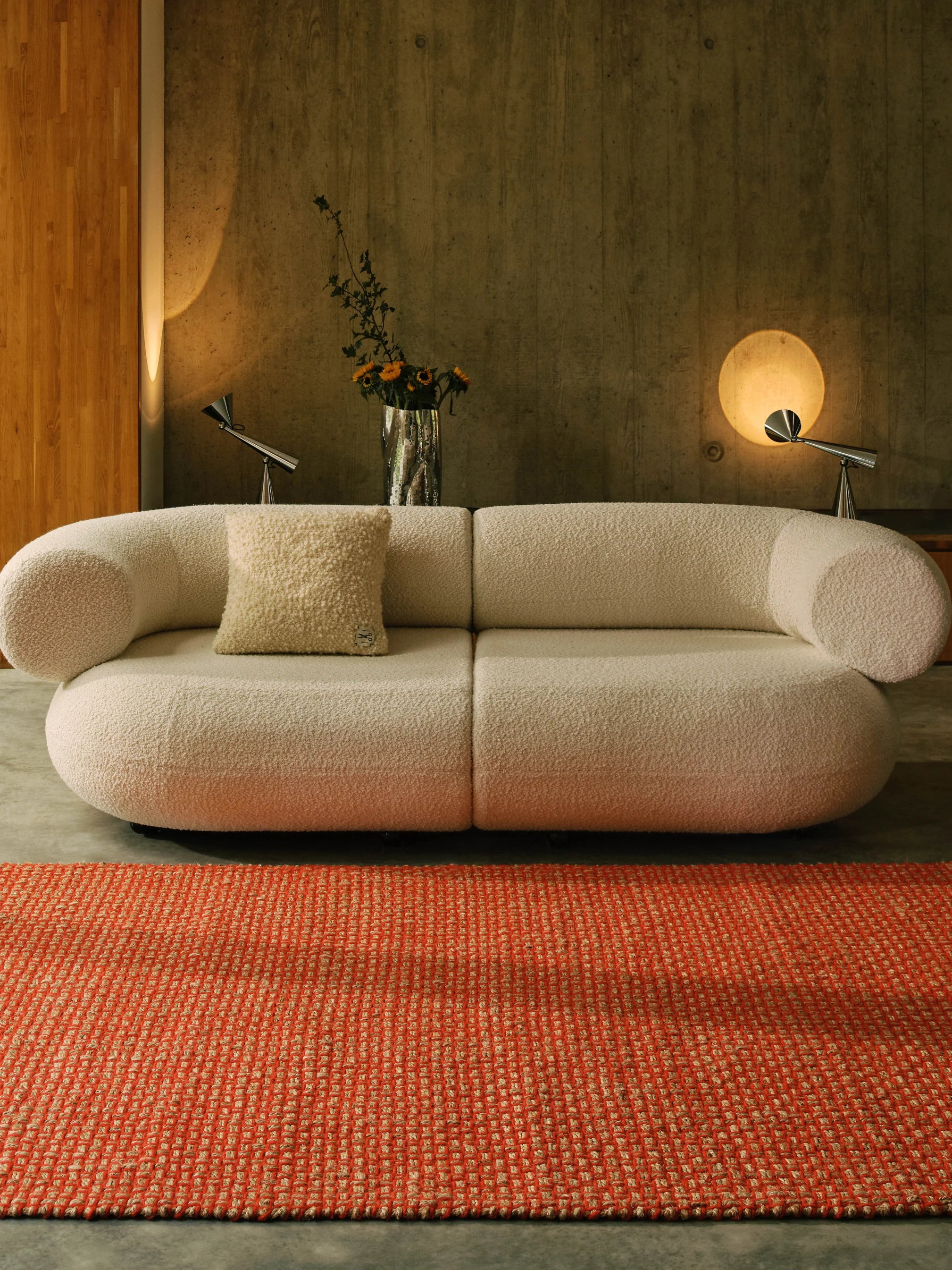 Teppich WEAVE rot mit Beige