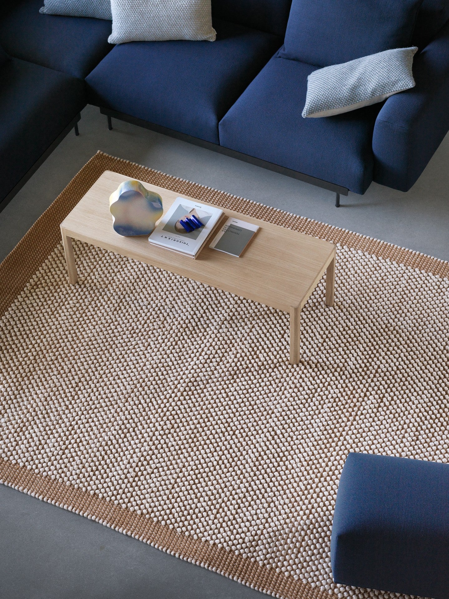 TAPijt PEBBLE oranje met beige