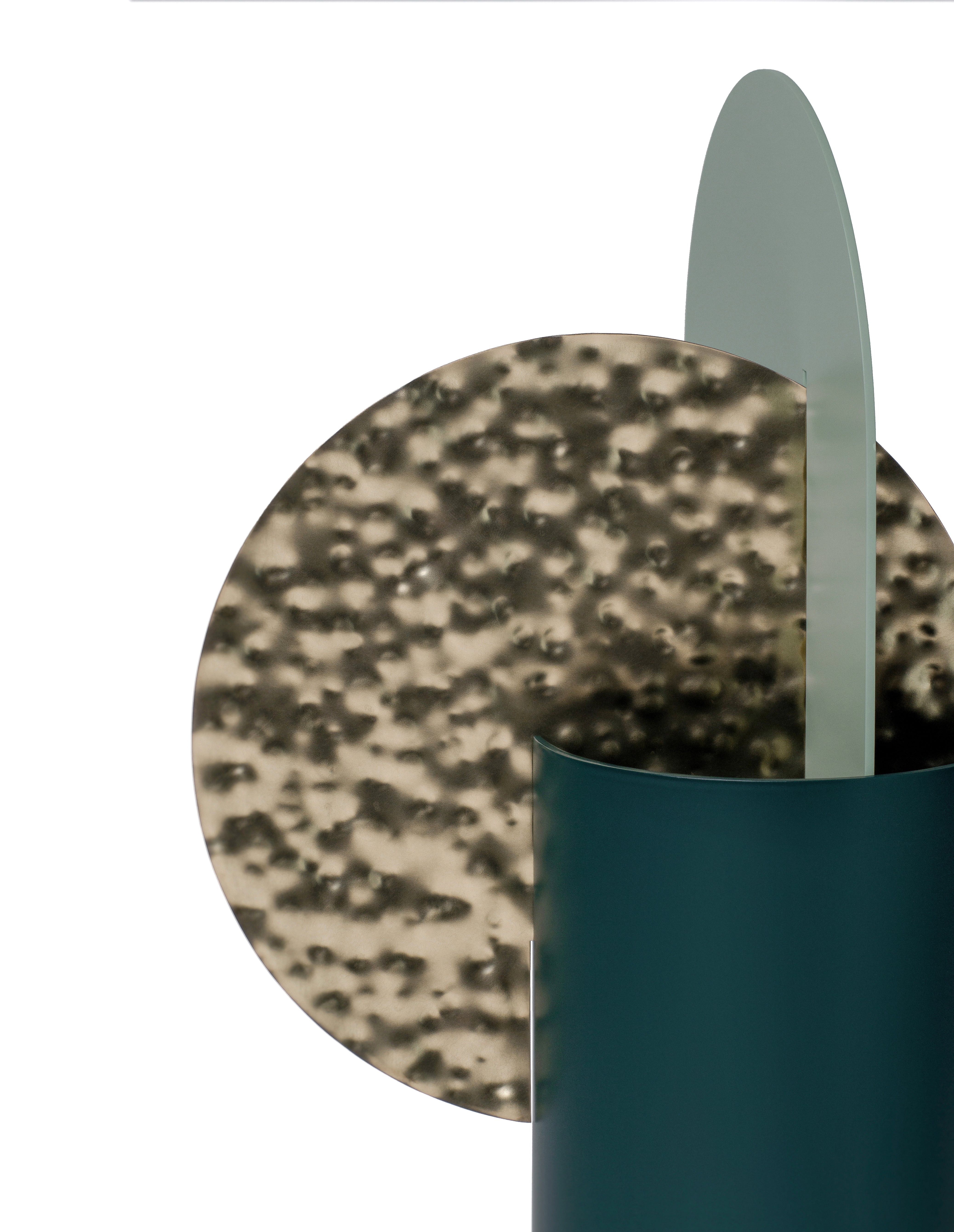 Vase YERMILOV - NUMMERIERTE EDITION grün mit Messing