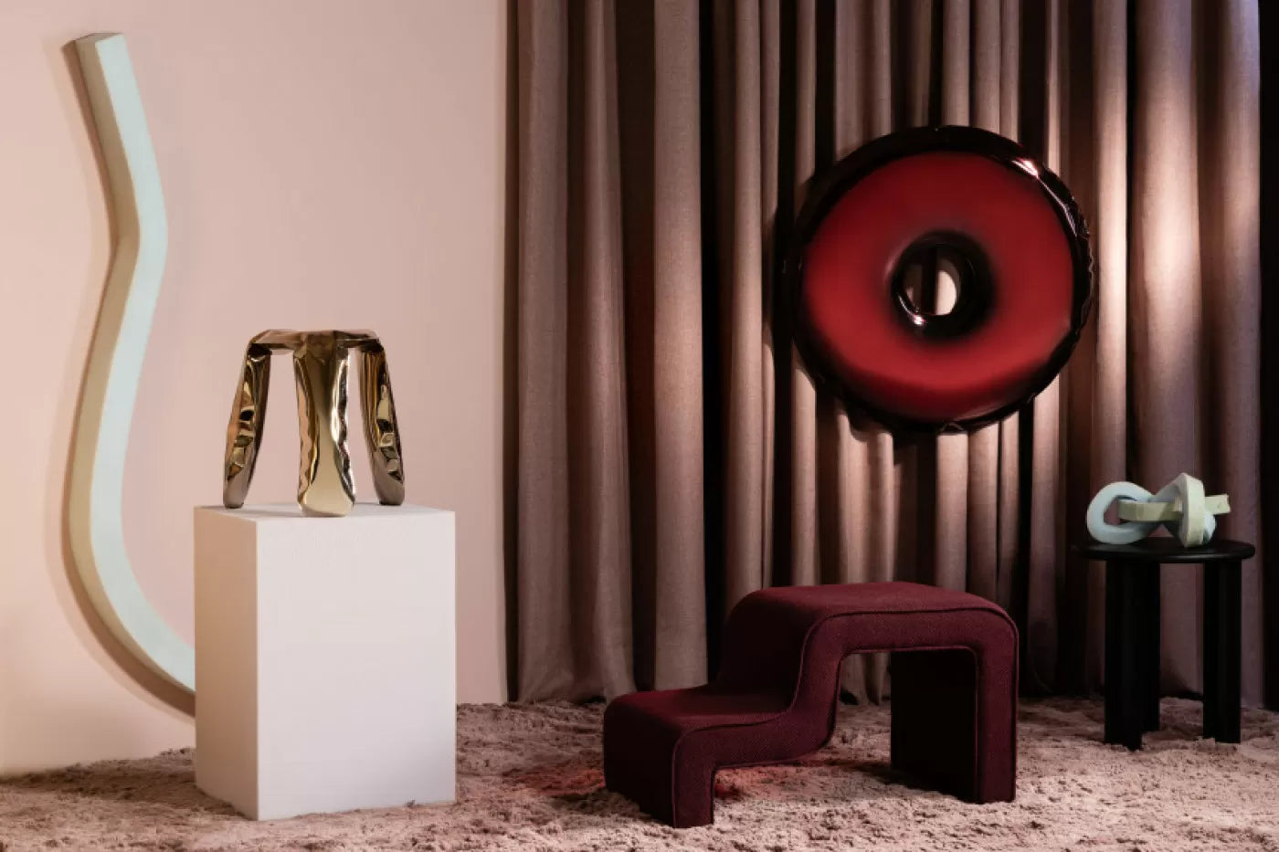 Lustro RONDO Übergänge Helix Nebel topas- und rhodonitfarben