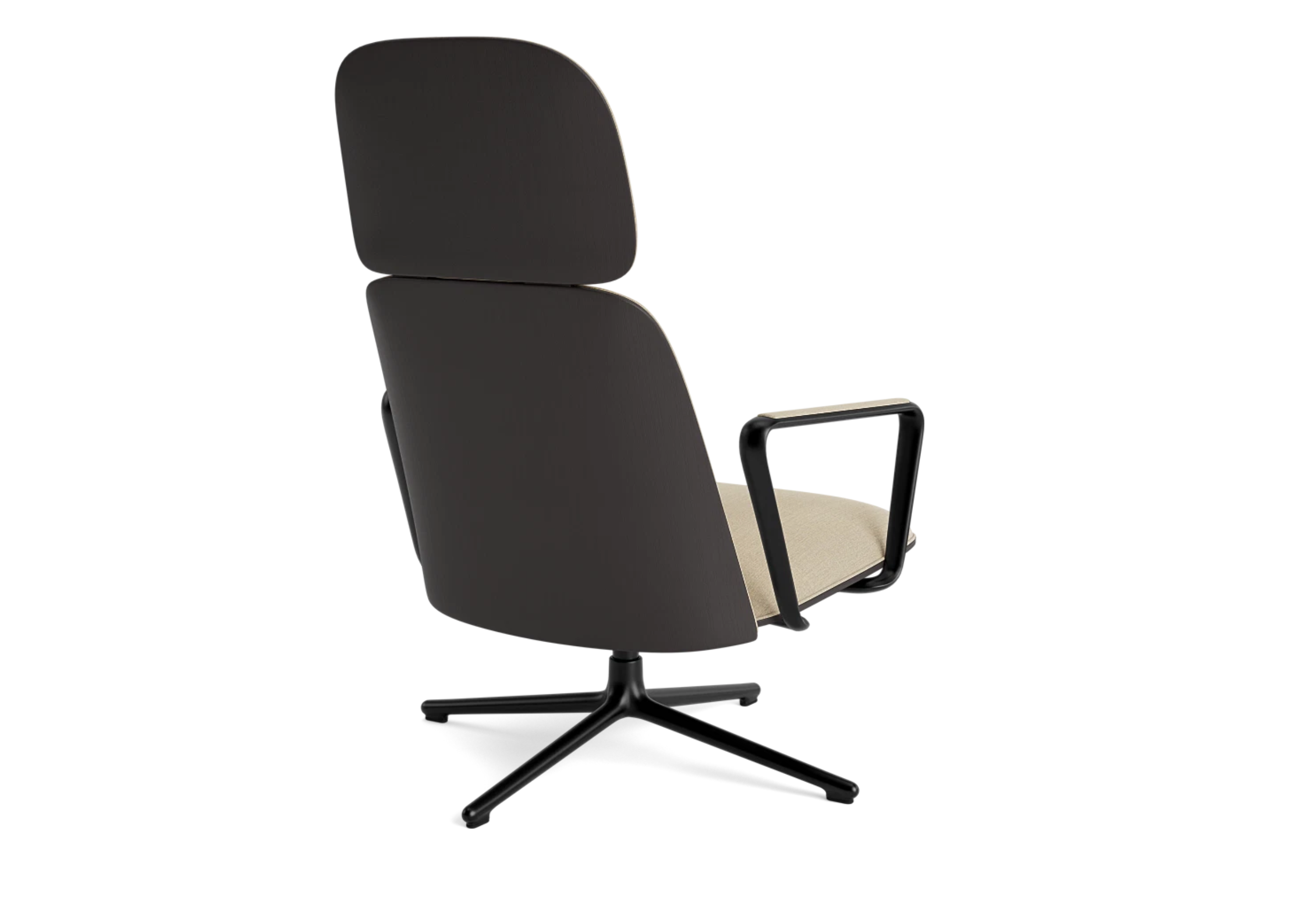 Armchair pad high swivel black base