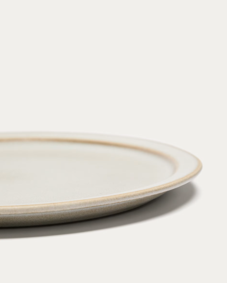 COVAL Dessert Plate Beige Ceramic