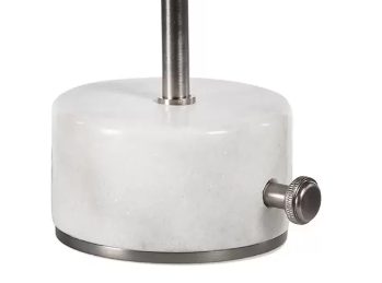 Tafellamp CHANPEN DIAMANT beige met zilveren voet