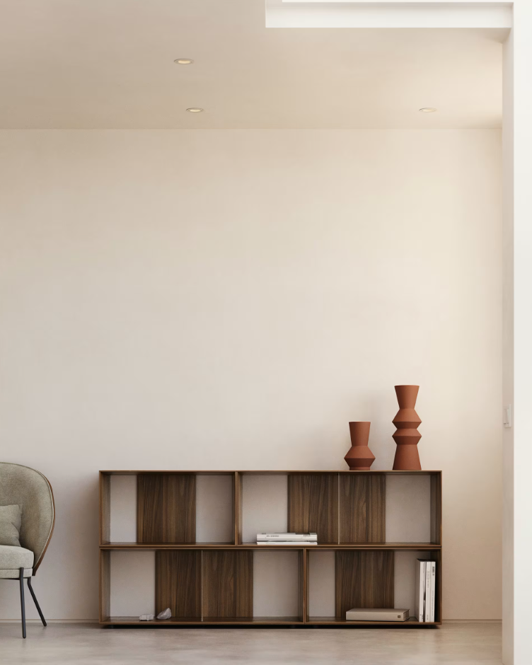 4-module kast LITTO notenhout