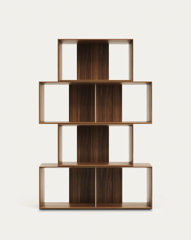 4-module kast LITTO notenhout