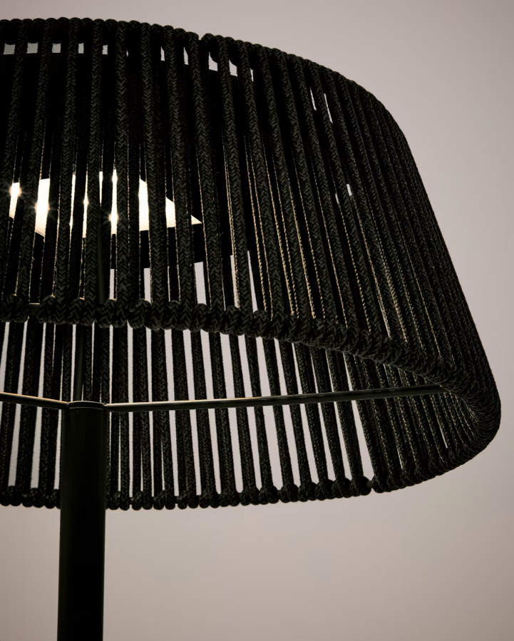 Außenstehlampe Aldet Dunkelgrünes Seil