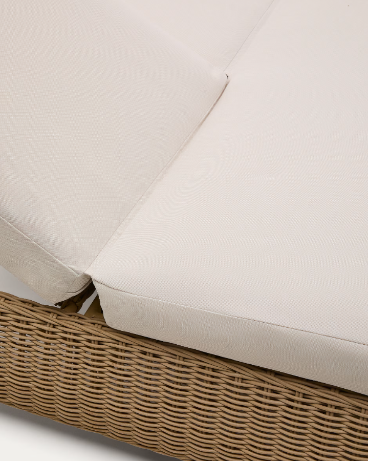 Double deckchair synthetic rattan