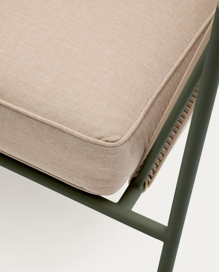 Zivia écru Außensofa mit einer Stahlbasis