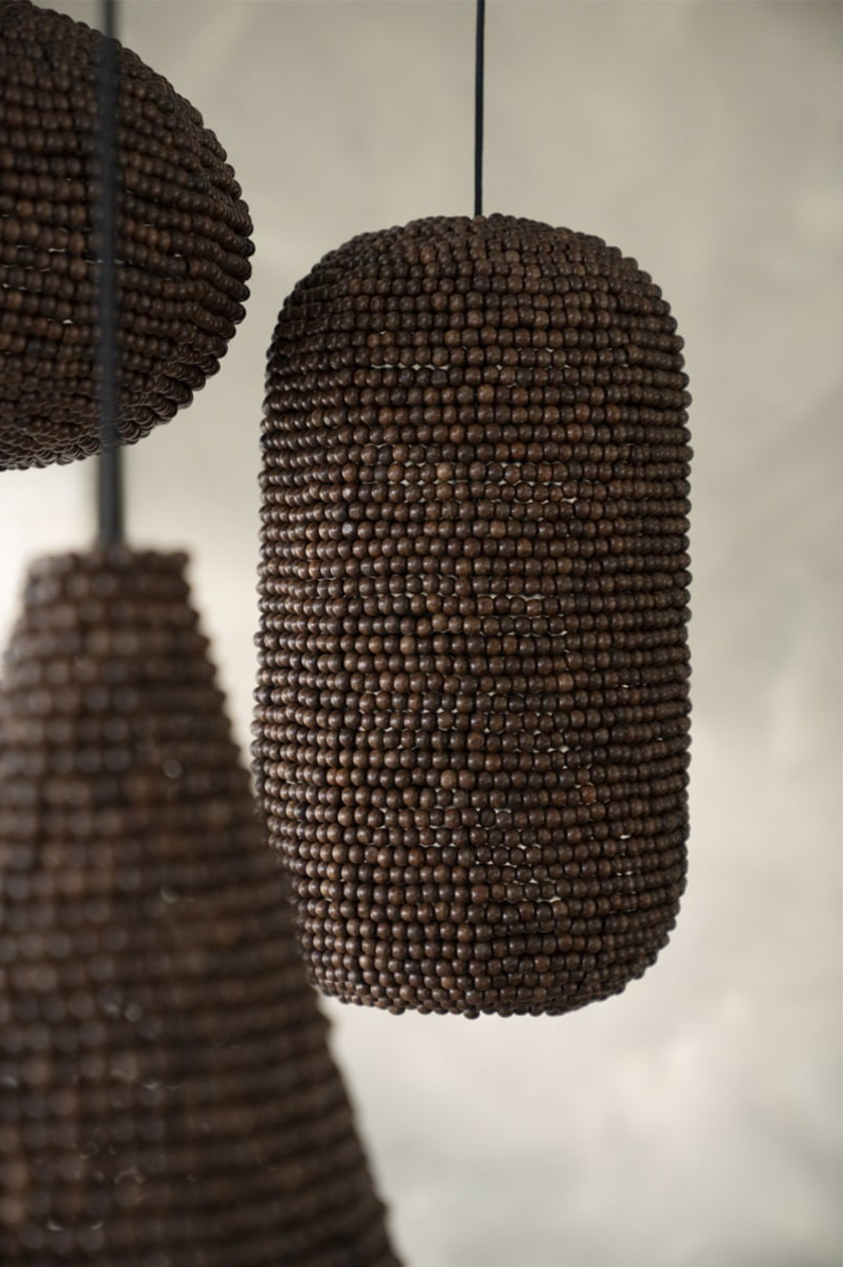 Pendelleuchte SHANGA dunkles Holz